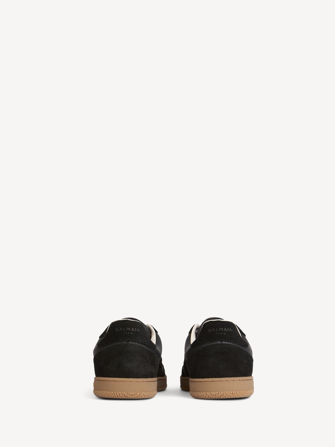 Balmain Swan suede and smooth leather trainers