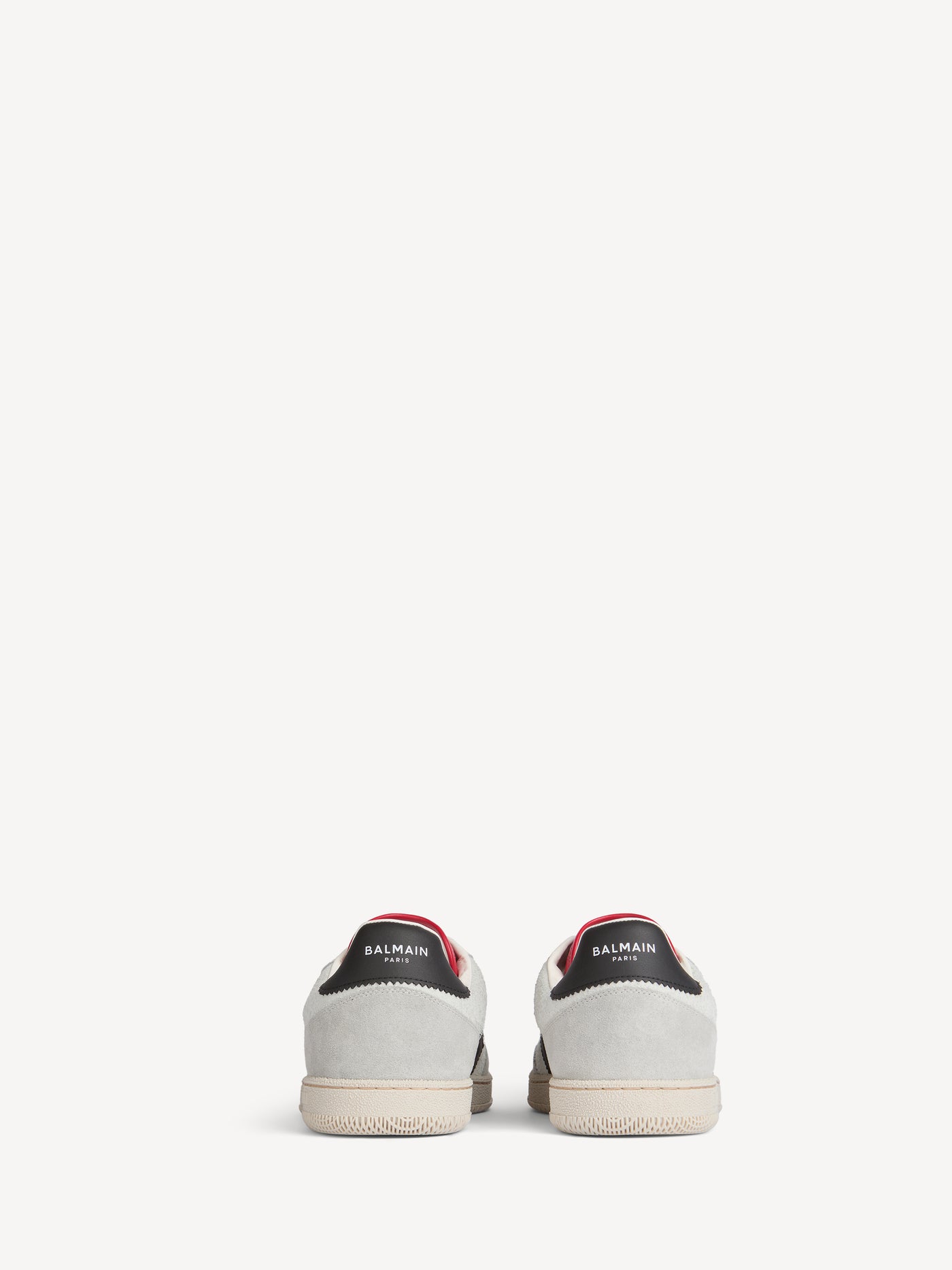Balmain Swan suede and smooth leather trainers