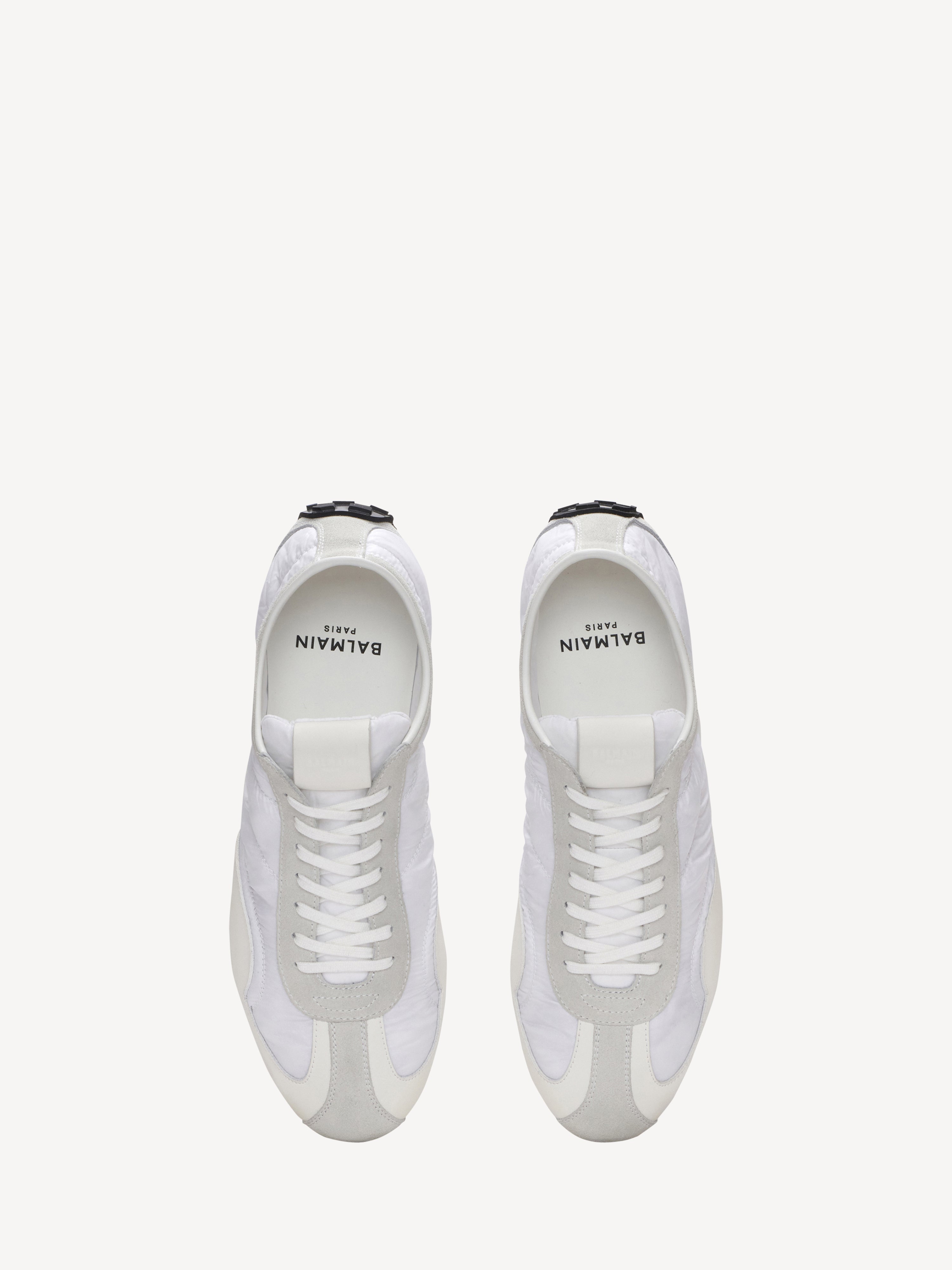 Racing Low trainers in nylon and leather white - Men | BALMAIN