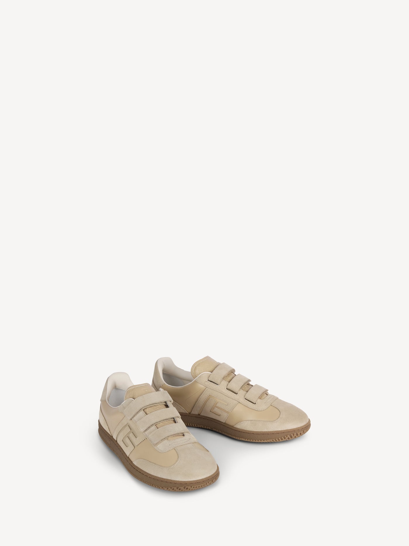 Balmain Swan trainers in smooth leather and suede
