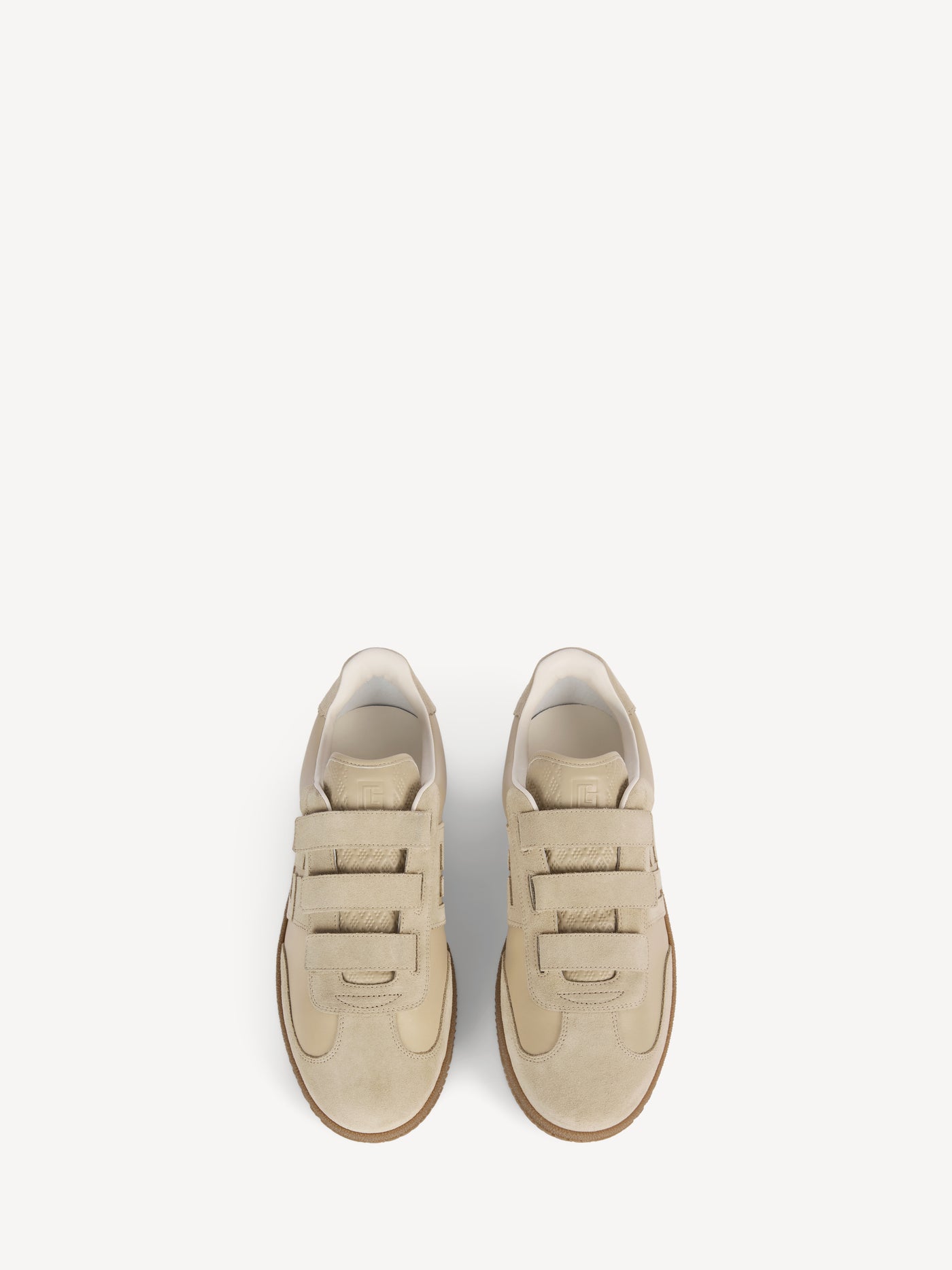Balmain Swan trainers in smooth leather and suede