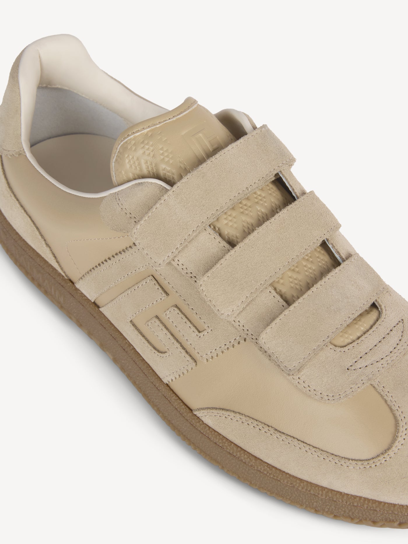 Balmain Swan trainers in smooth leather and suede