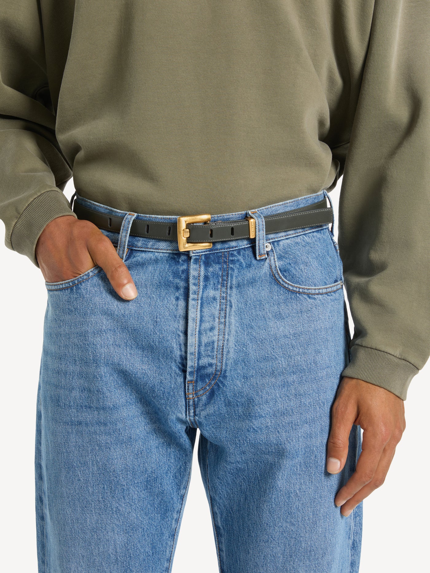 Anthem smooth leather belt