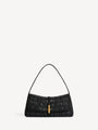 BALMAIN METROPOLIS bag in crocodile-effect leather with embroidery