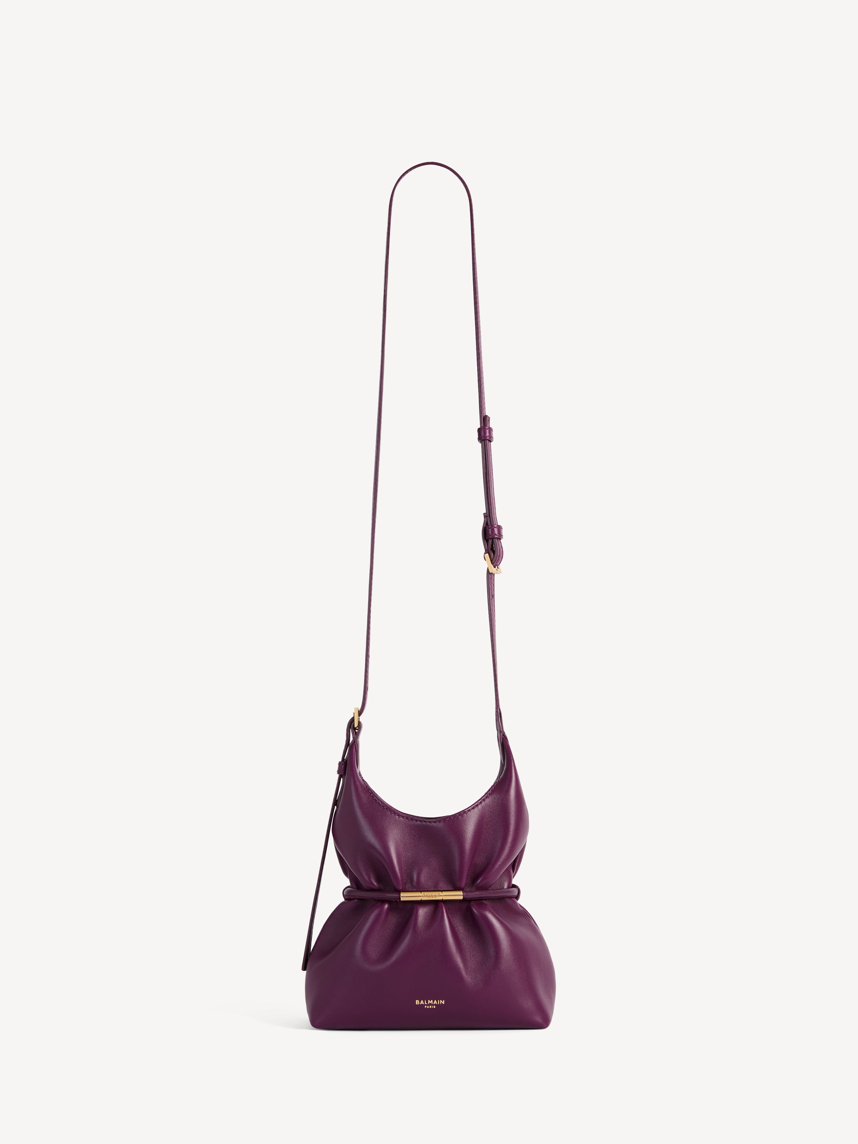 SPHYNX mini bag in smooth leather Purple - Women I Balmain