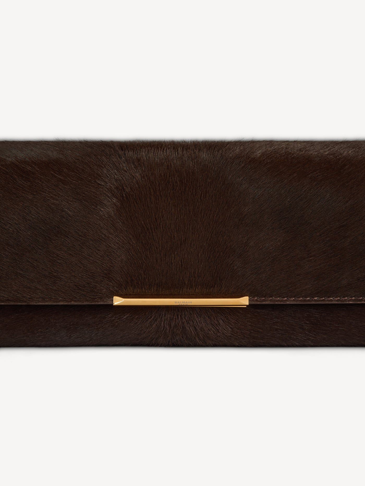 LONG CLUTCH bag in pony-effect leather