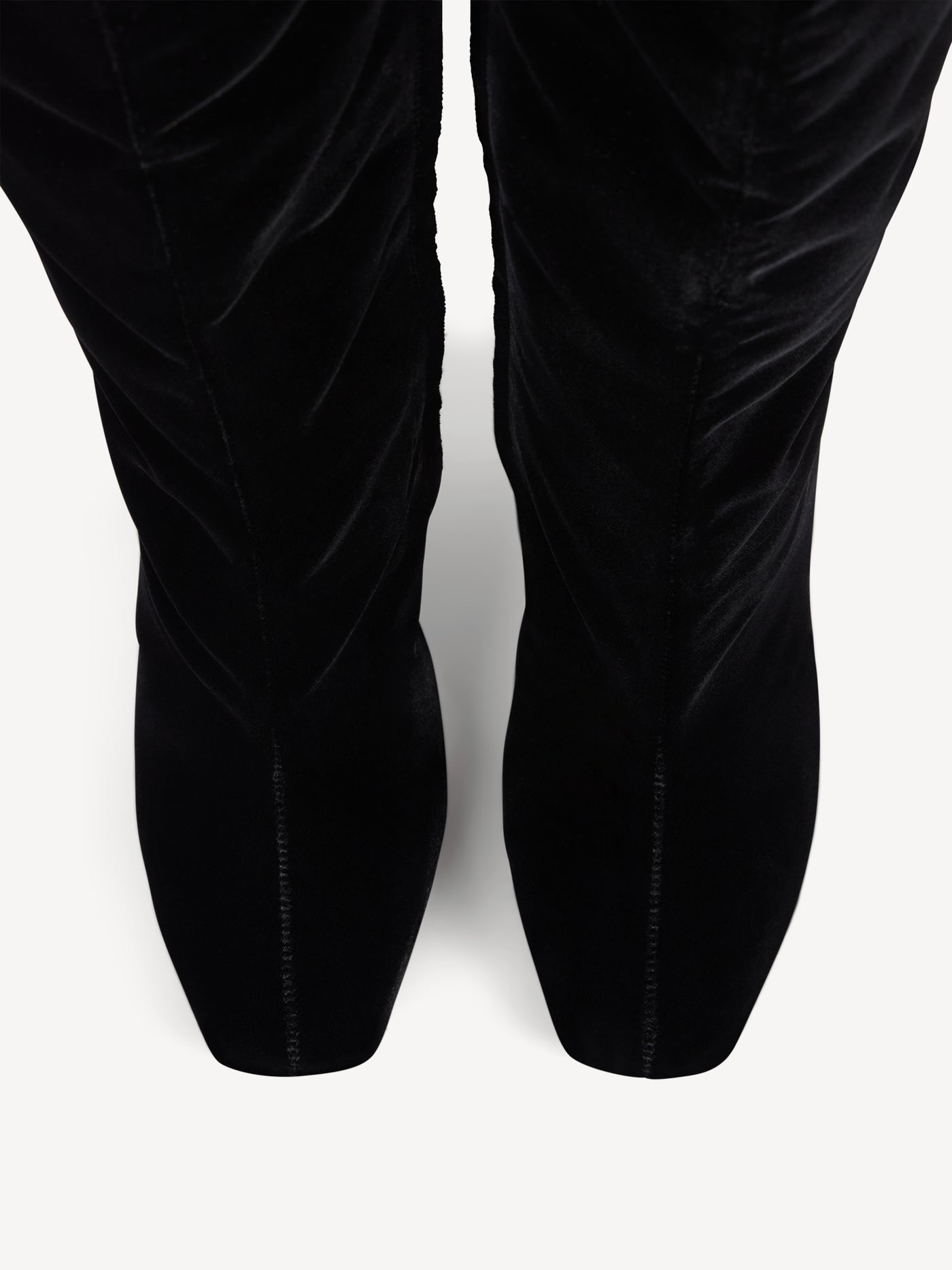 Wedge boots in velvet