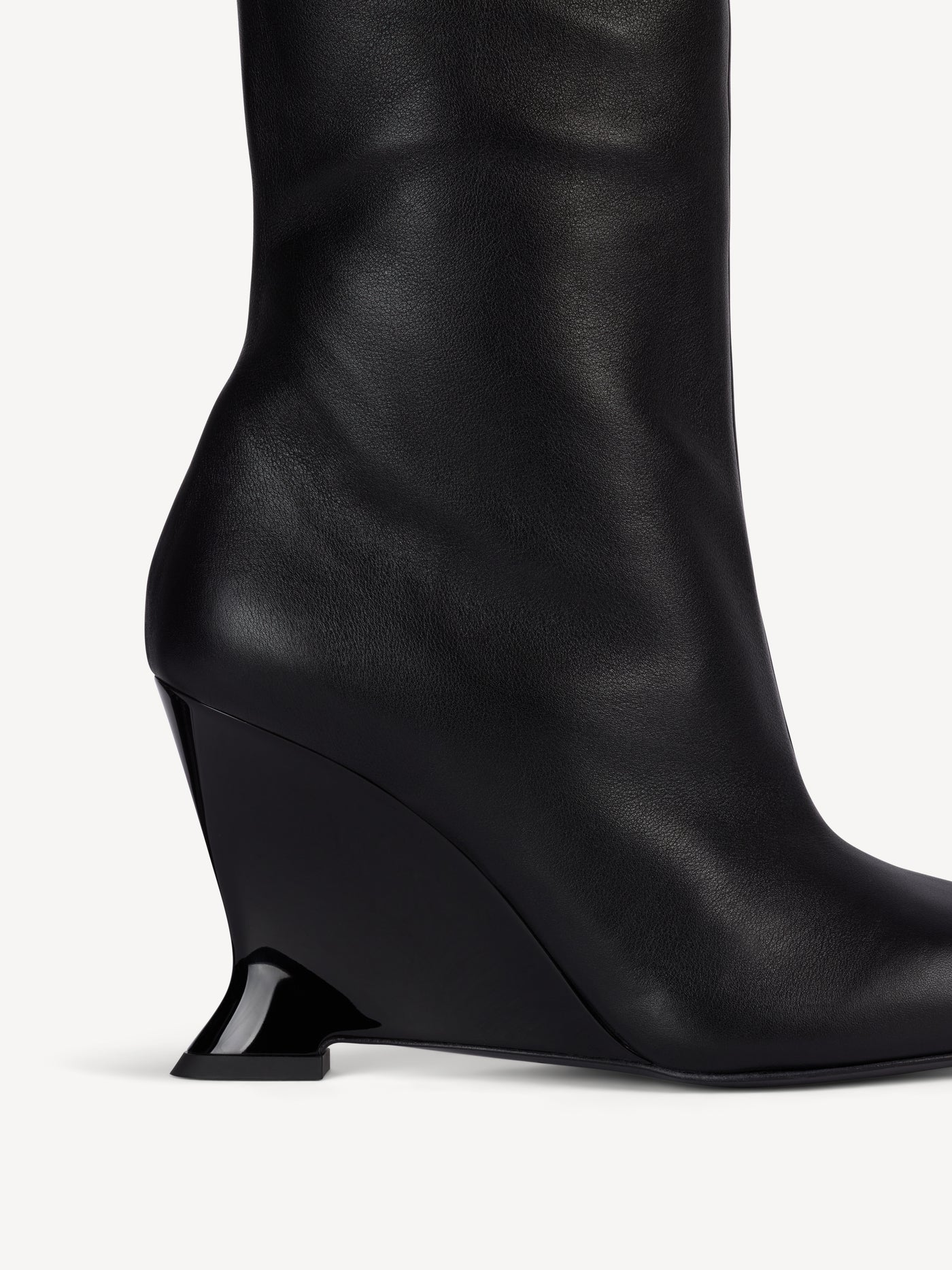 Stiefeletten Wedge aus Glattleder