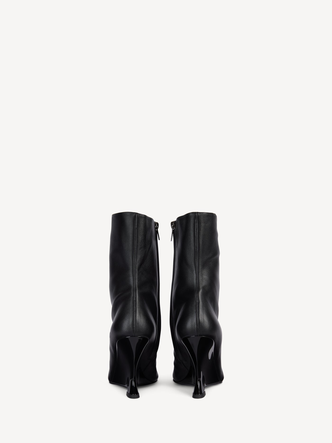Stiefeletten Wedge aus Glattleder