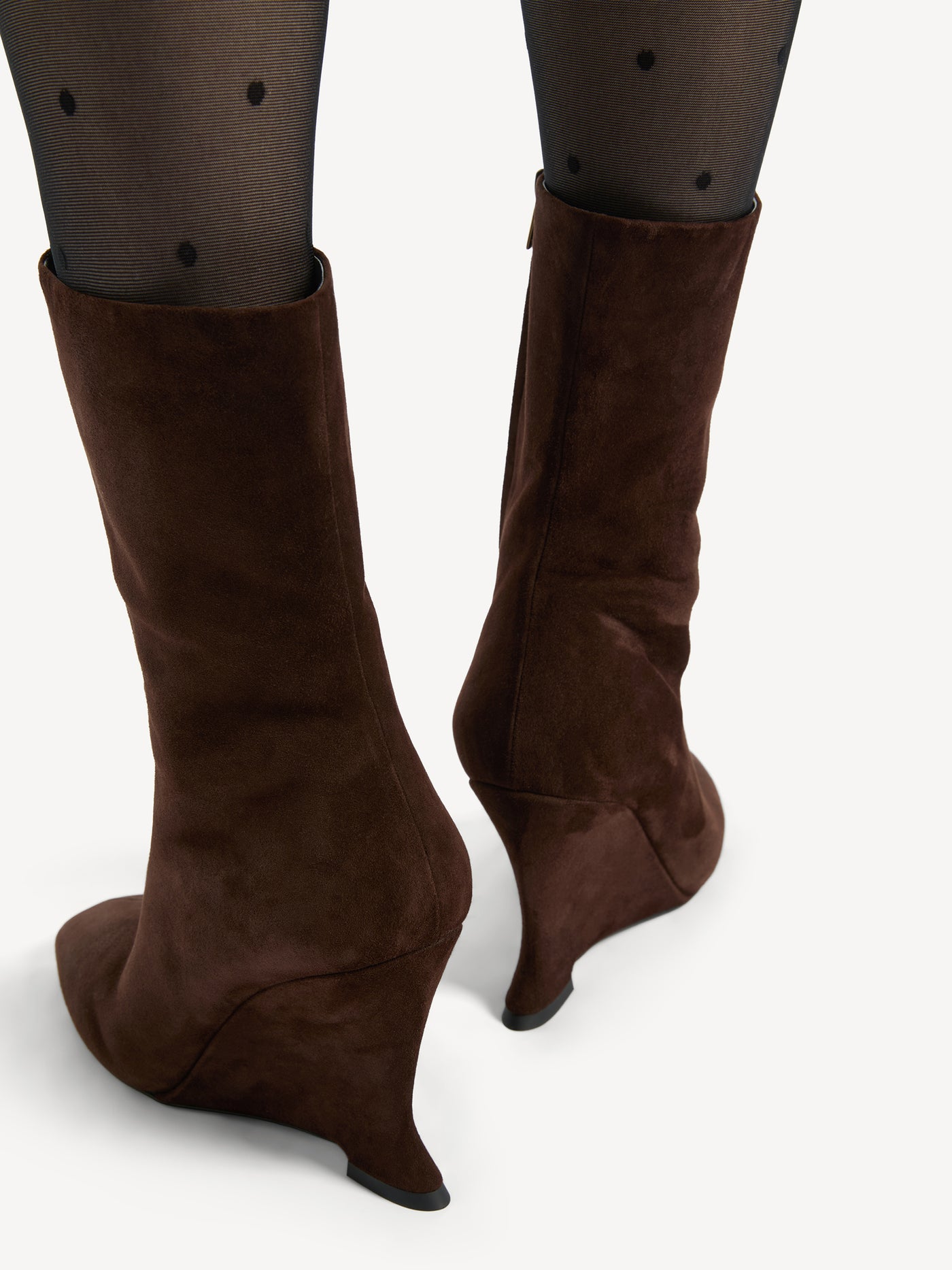 Wedge ankle boots in suede