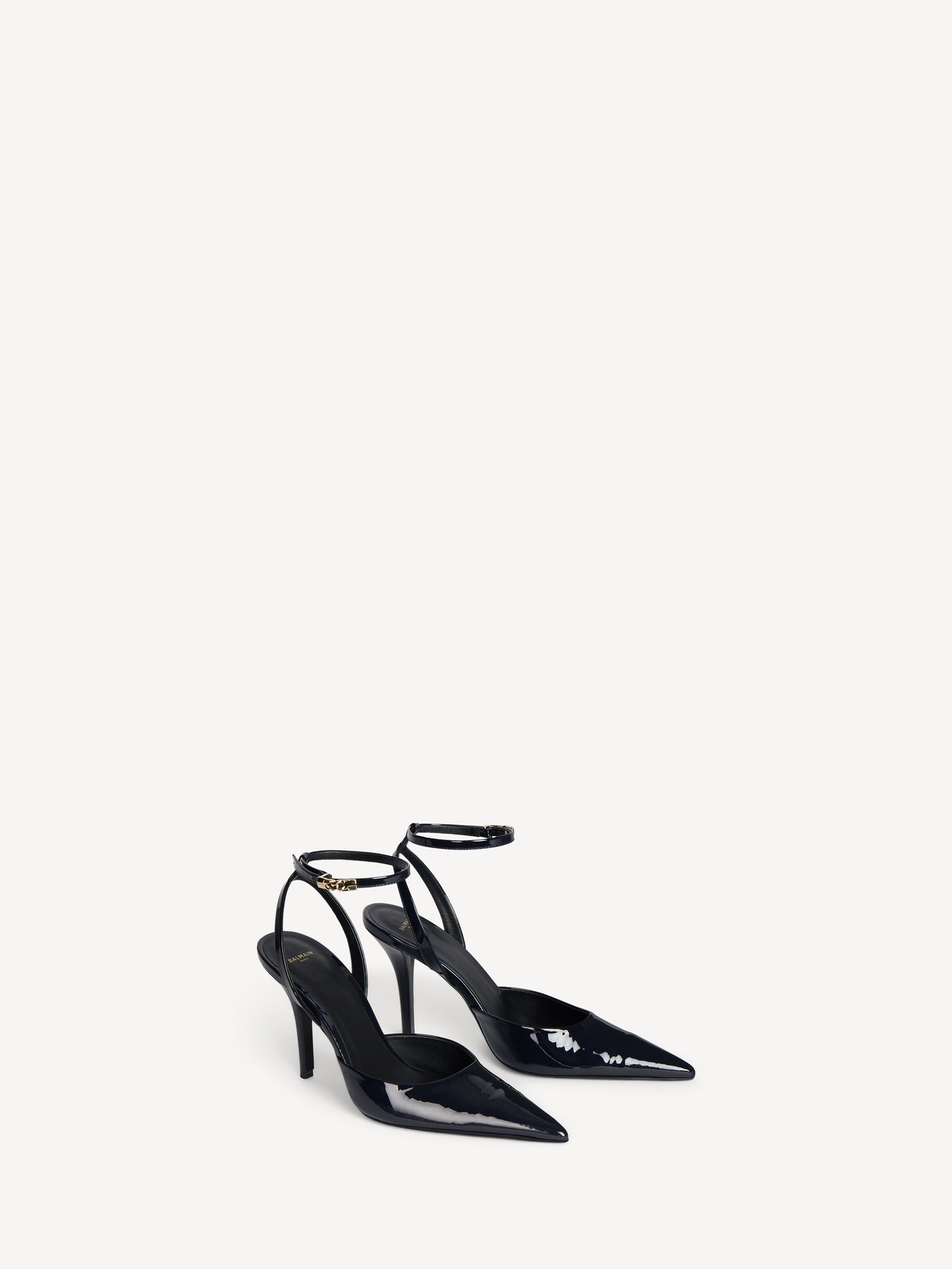 Patent leather strappy pumps