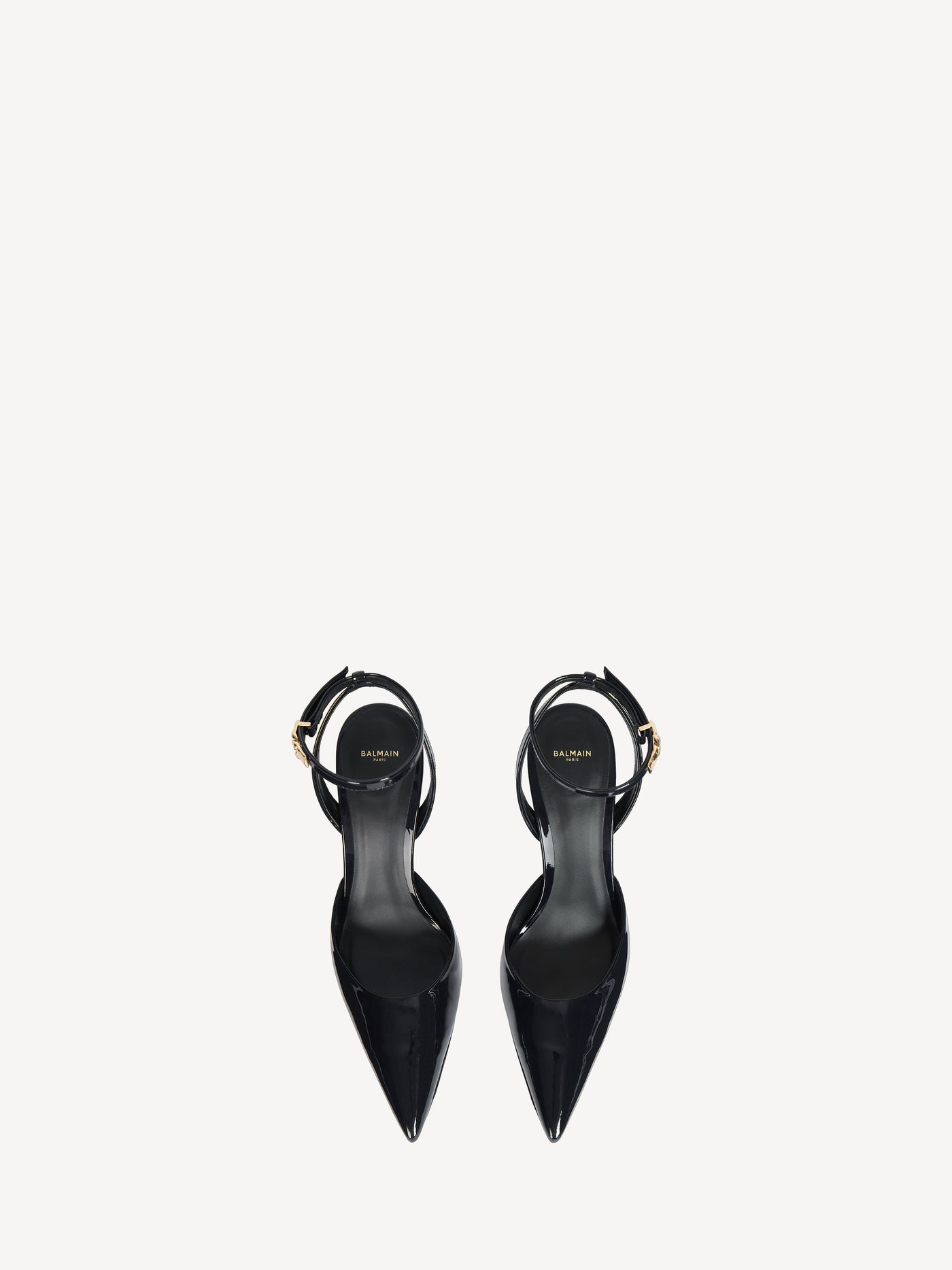 Patent leather strappy pumps