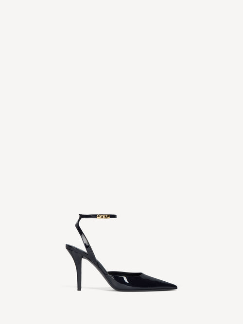 Patent leather strappy pumps