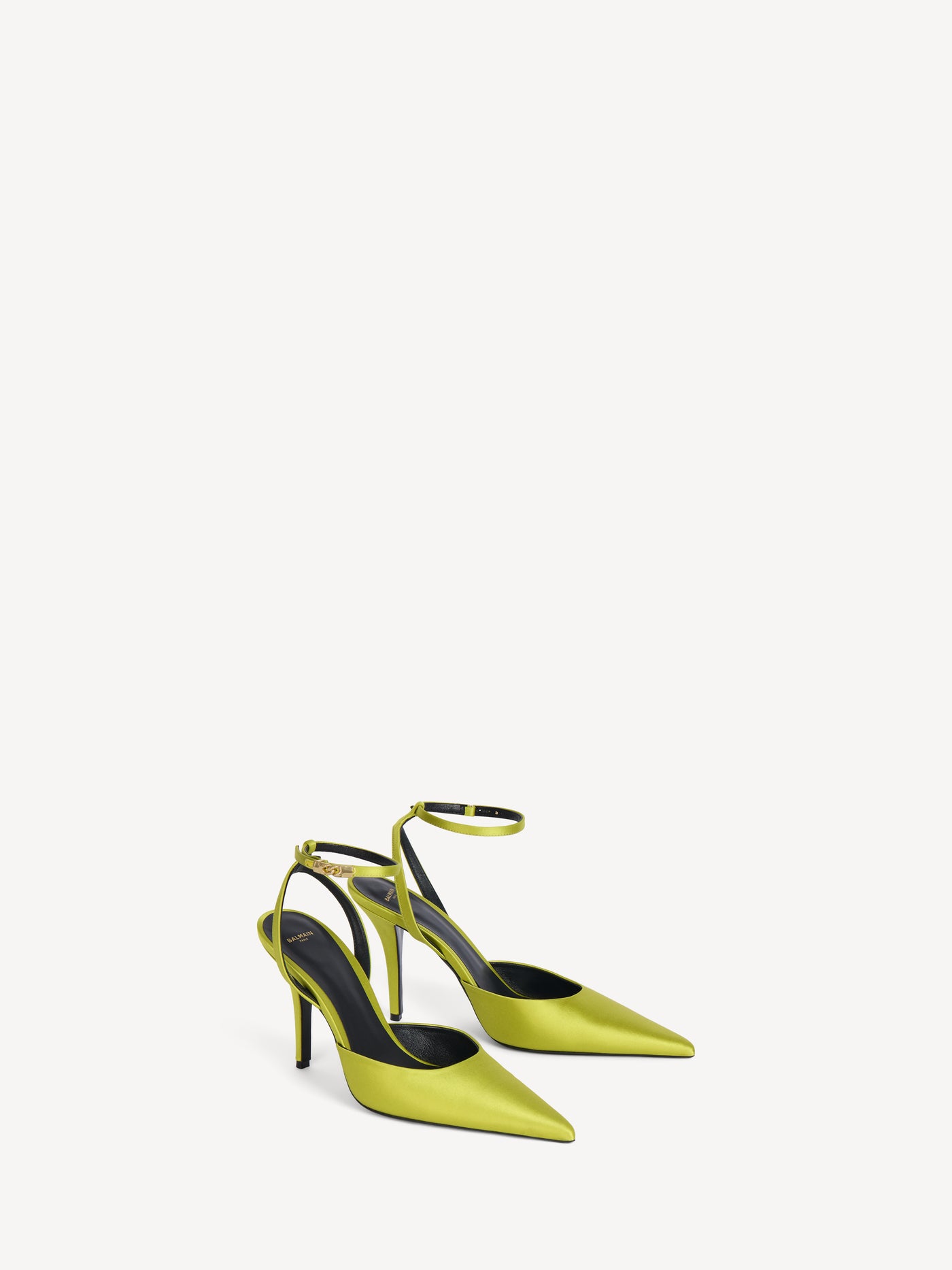 Satin strappy pumps