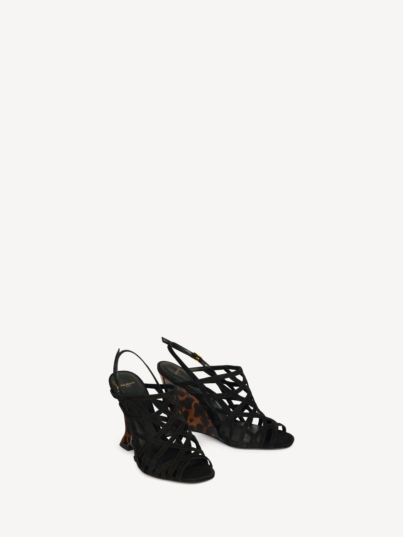 Wedge Cage sandals in suede