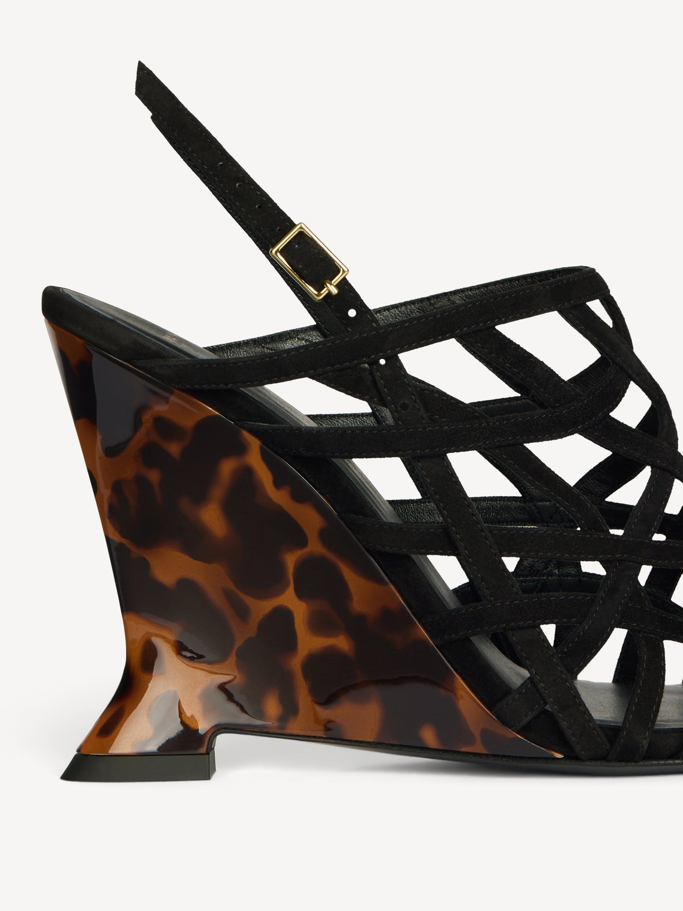 Wedge Cage sandals in suede