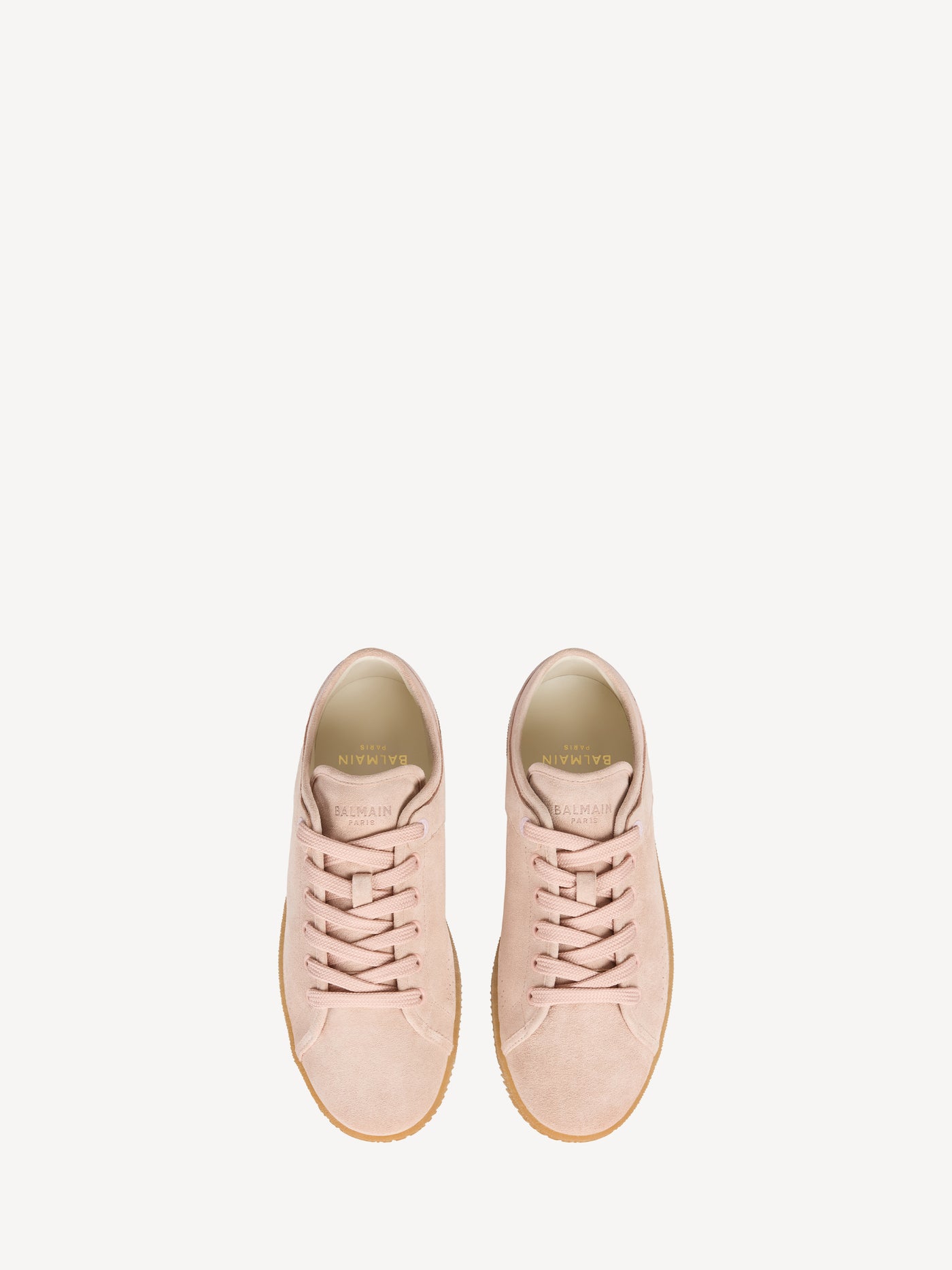 Balmain Swan tennis sneakers in suede and smooth leather