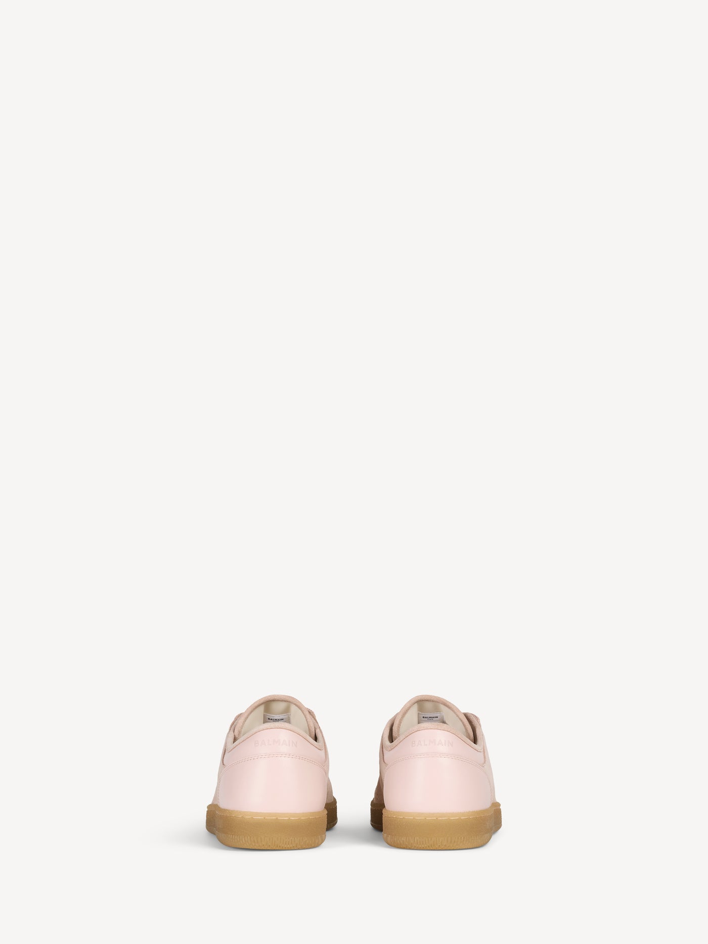 Balmain Swan tennis sneakers in suede and smooth leather