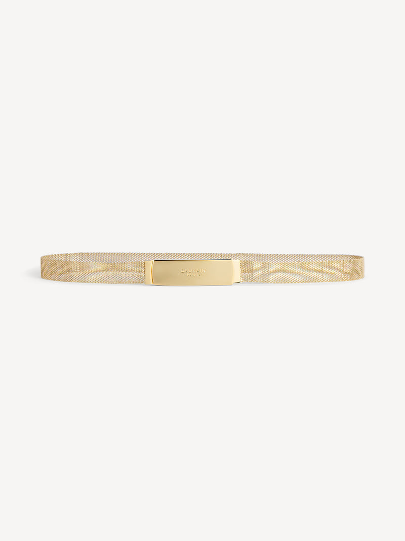 Balmain braided brass belt