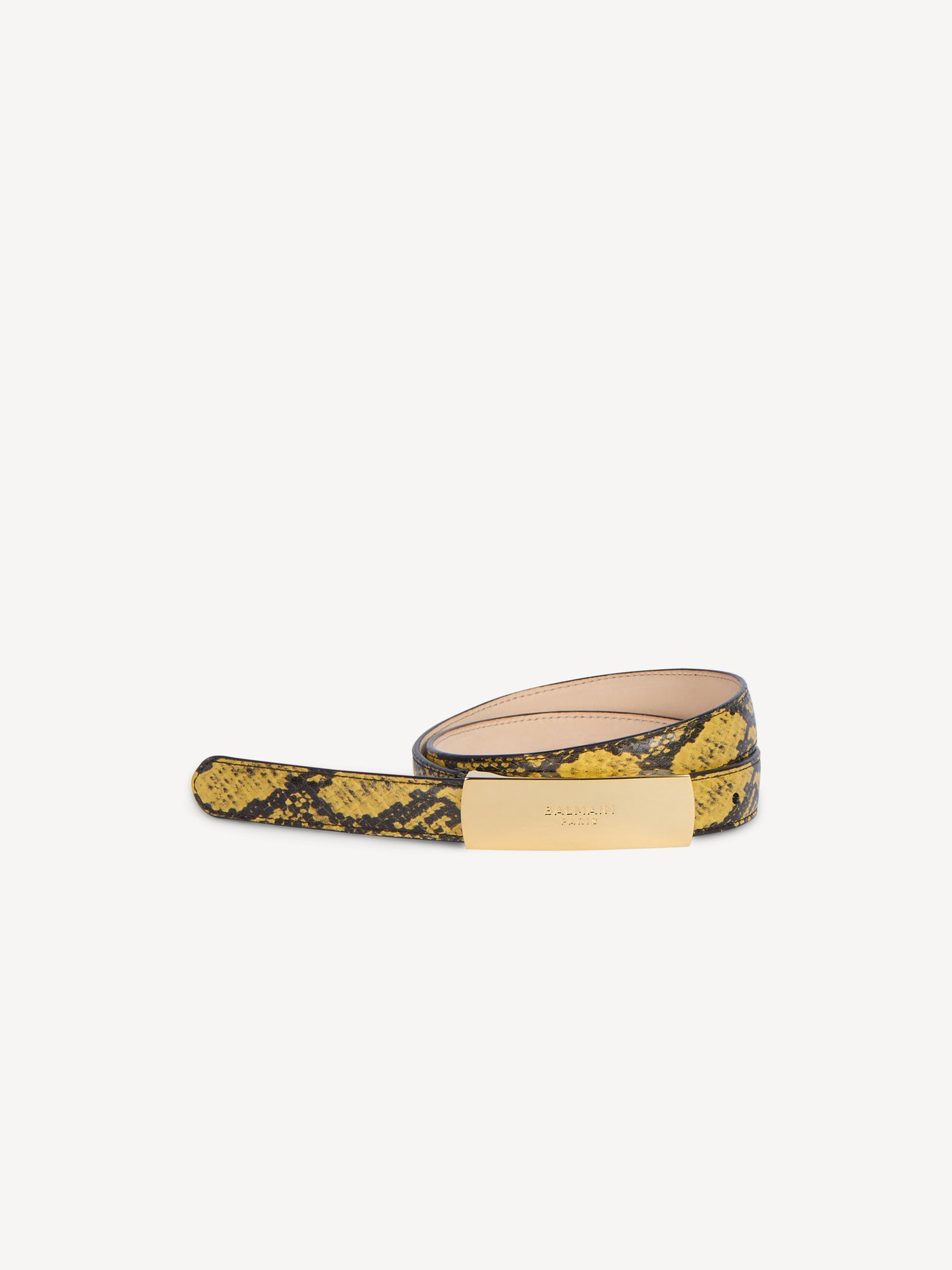 Balmain belt in python-effect leather
