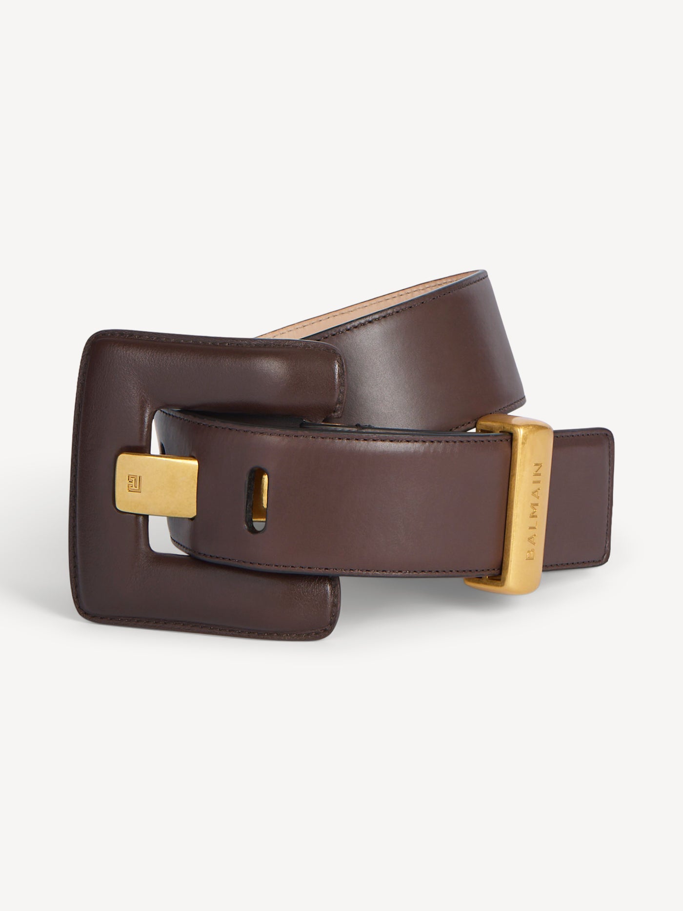 Anthem large smooth leather belt