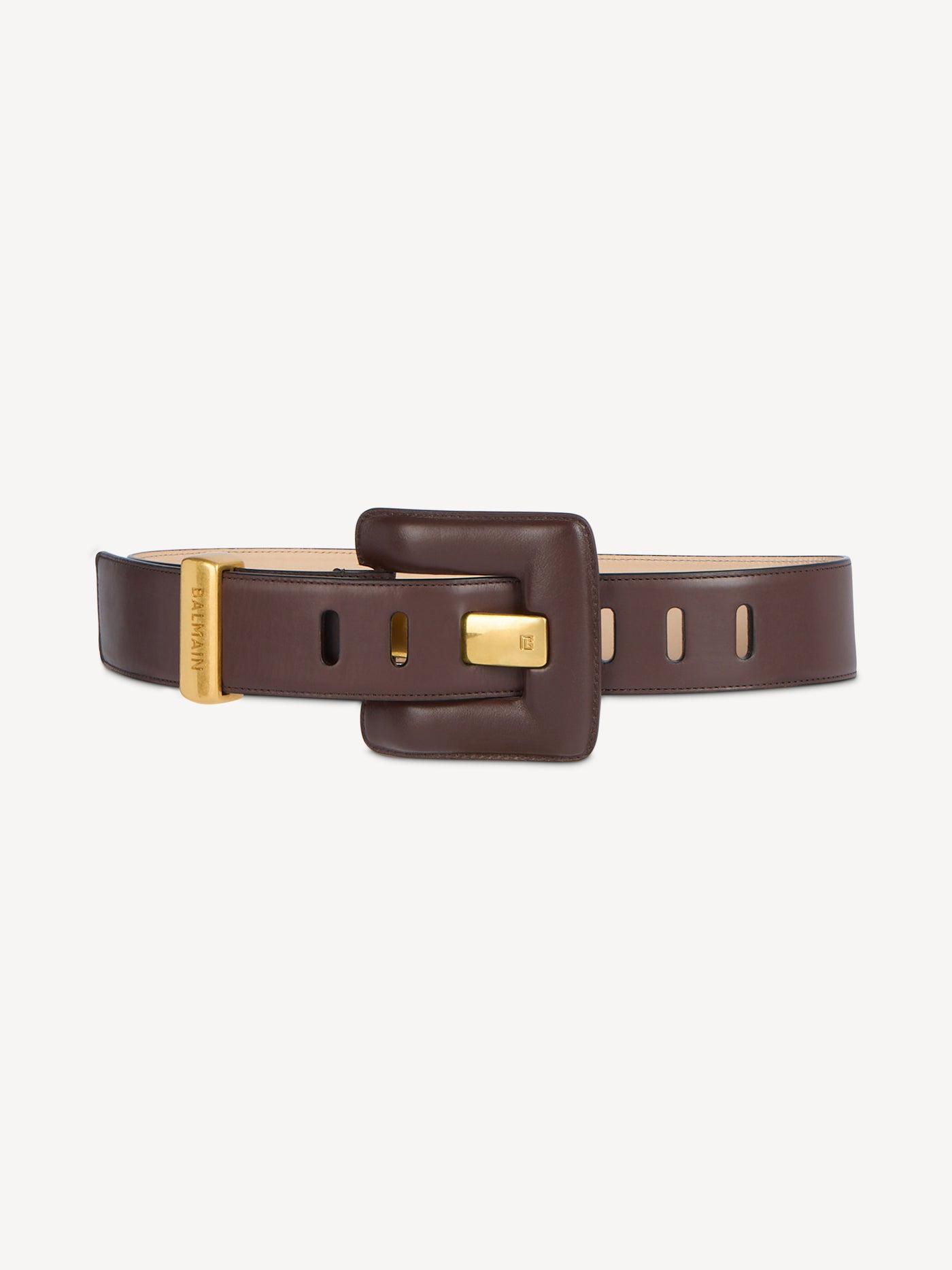 Anthem large smooth leather belt
