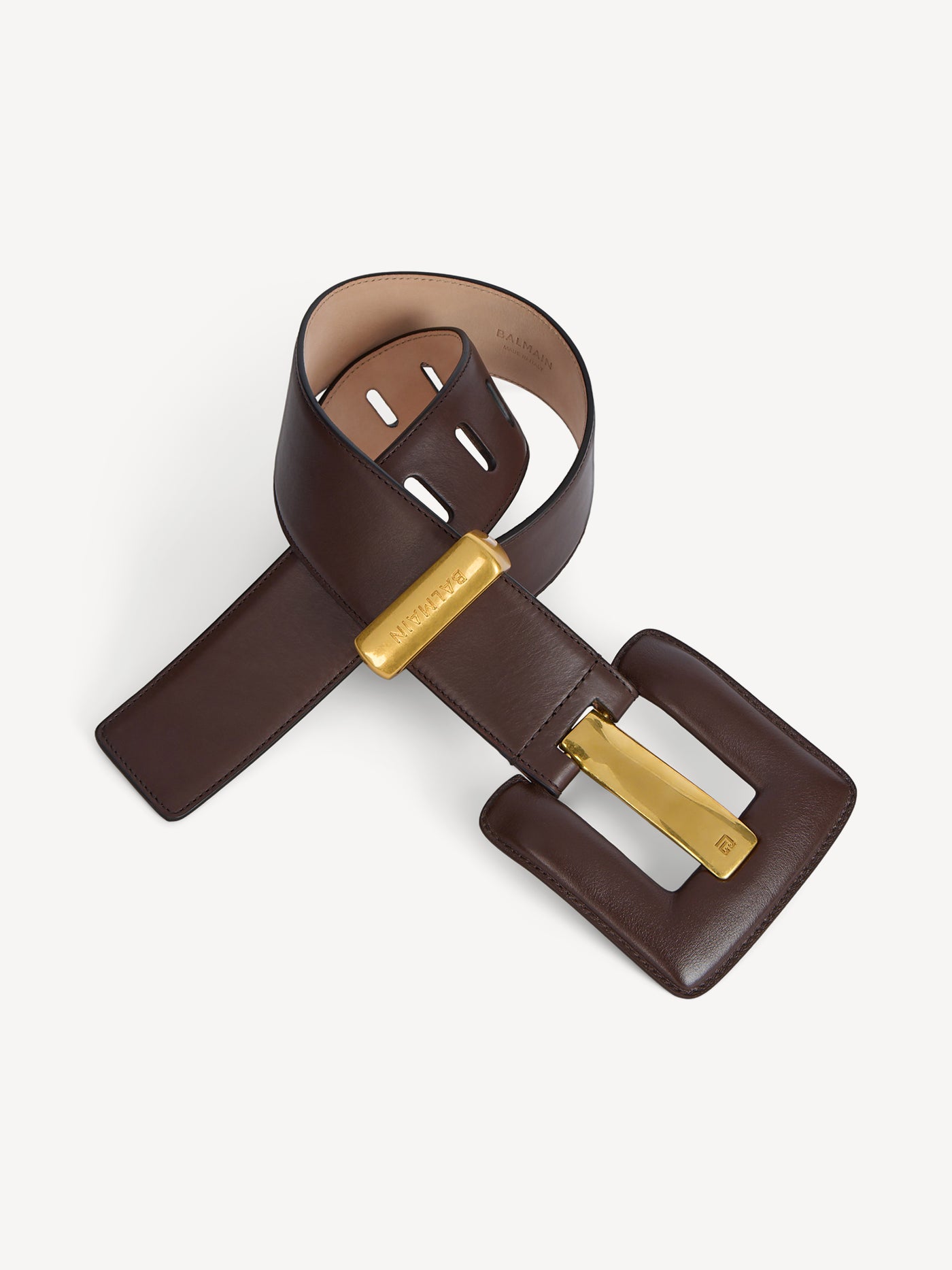 Anthem large smooth leather belt