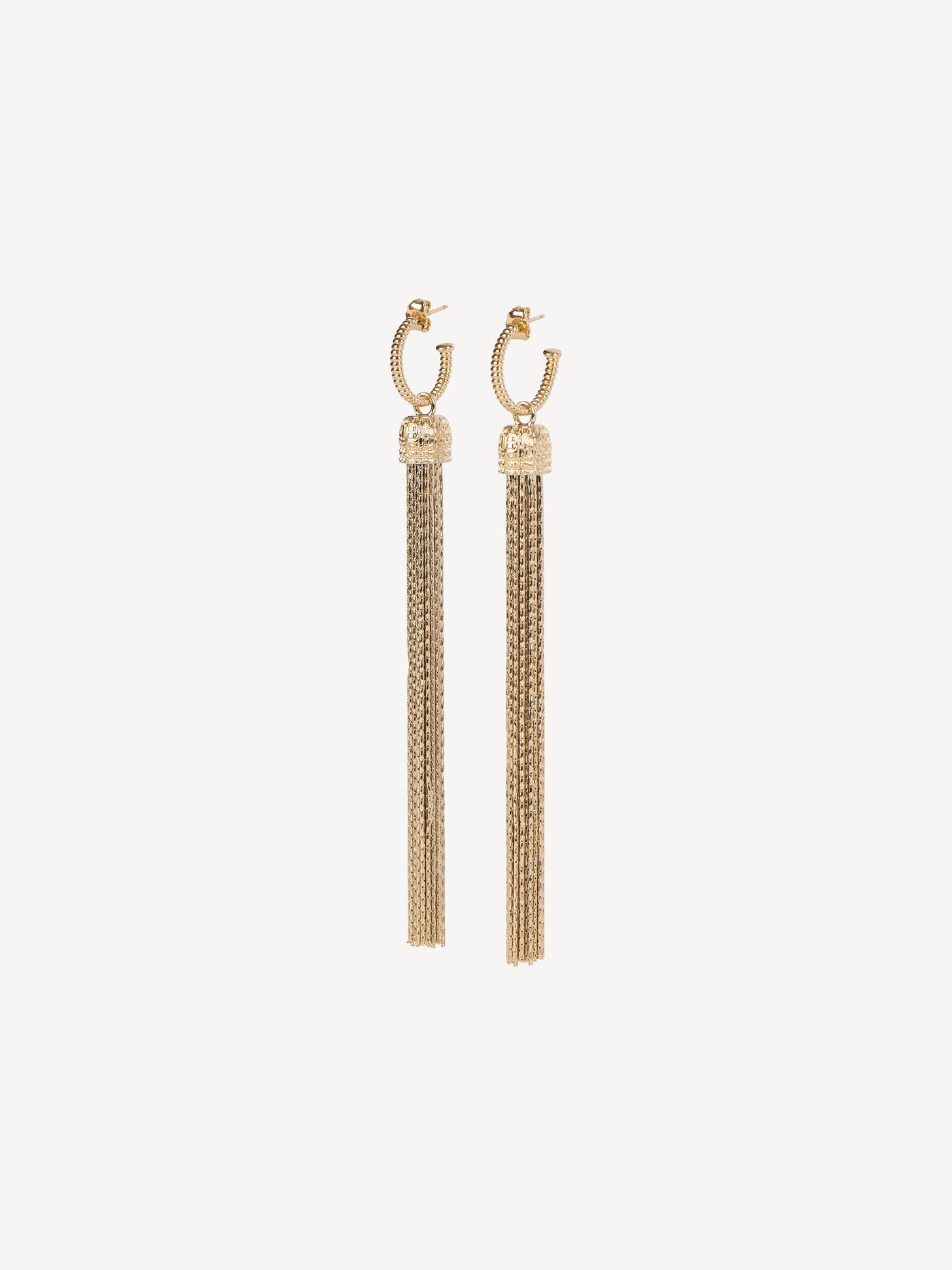 Brass tassel earrings