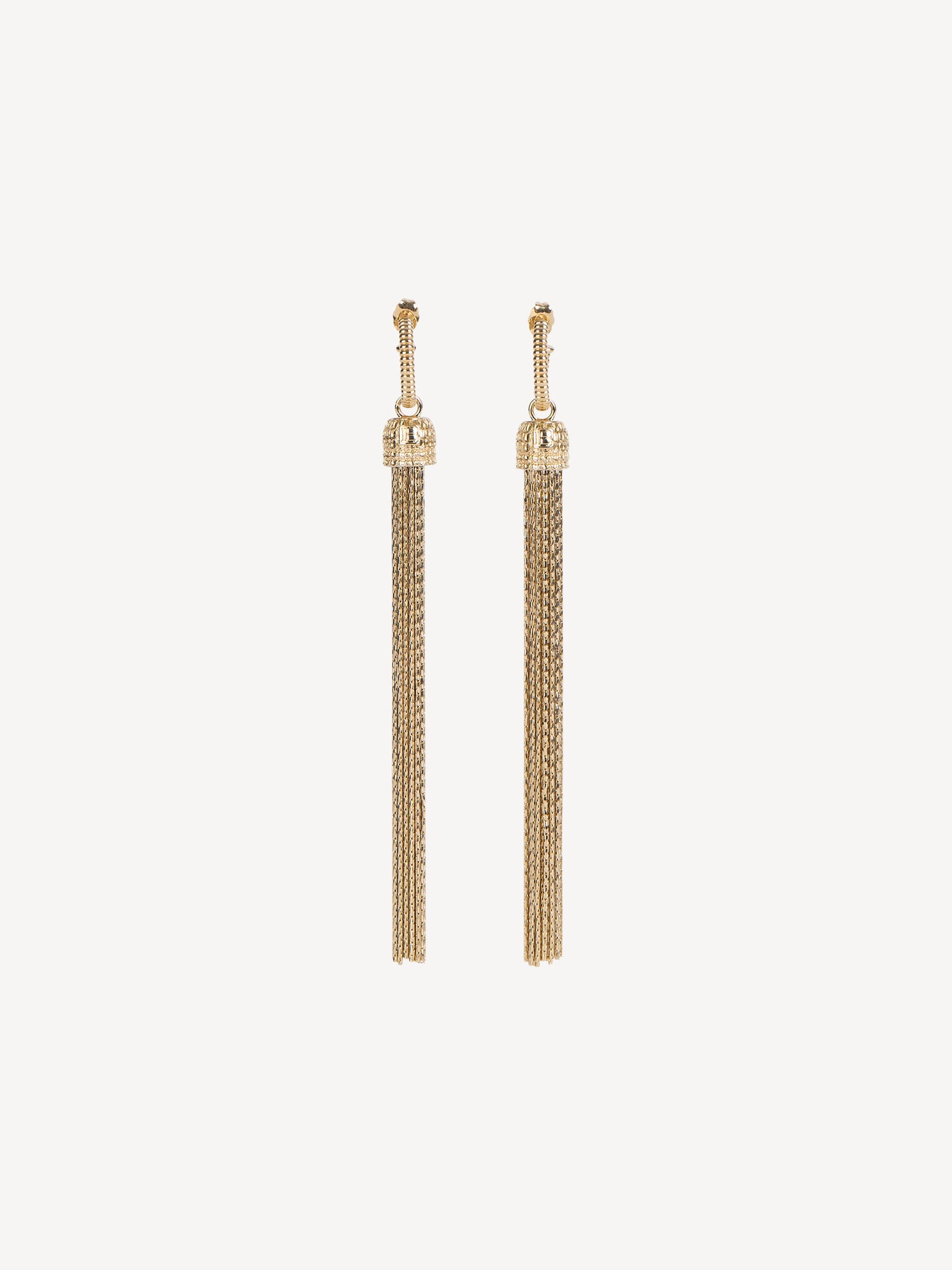 Brass tassel earrings
