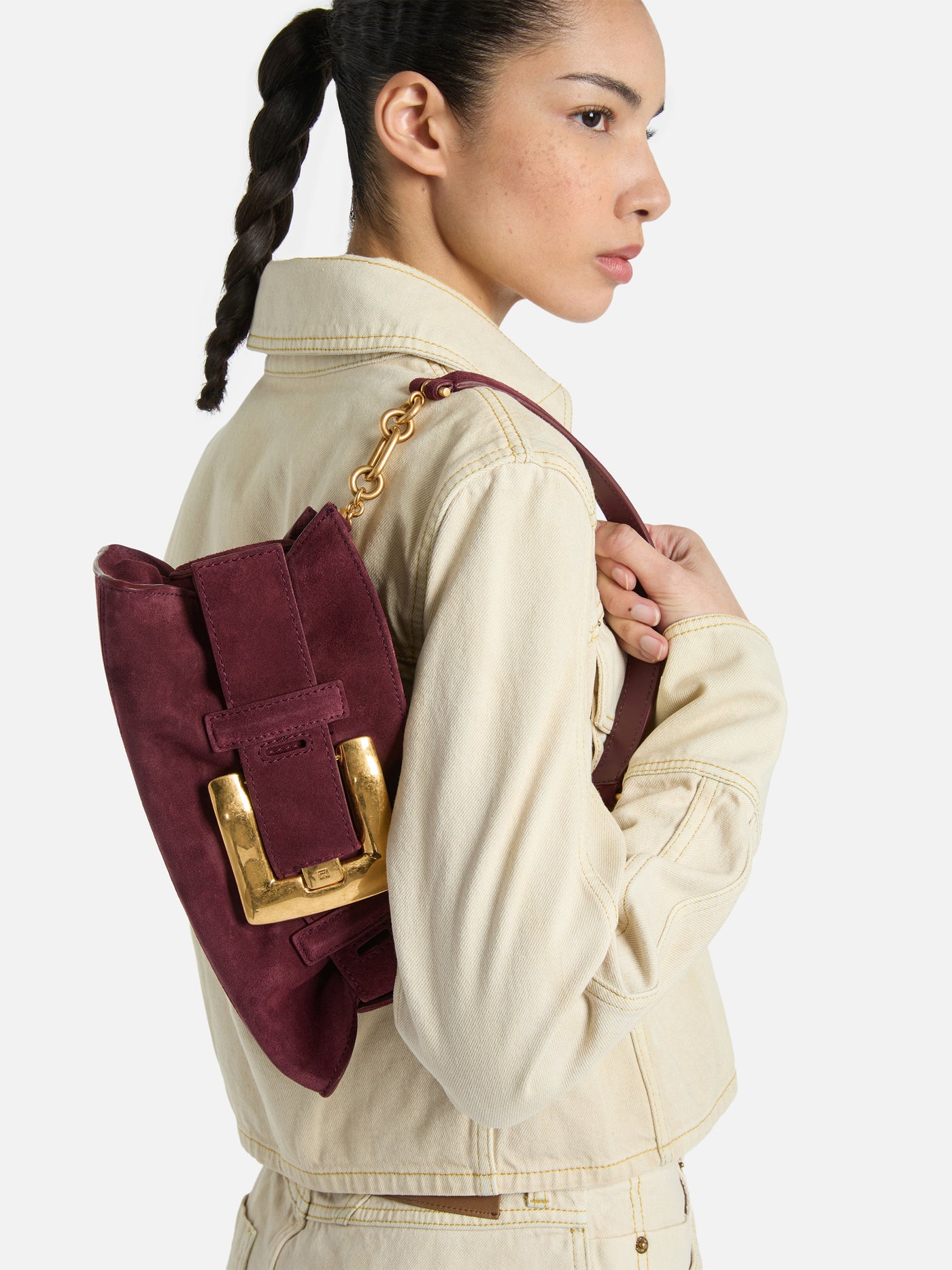 Anthem Mini suede leather bag