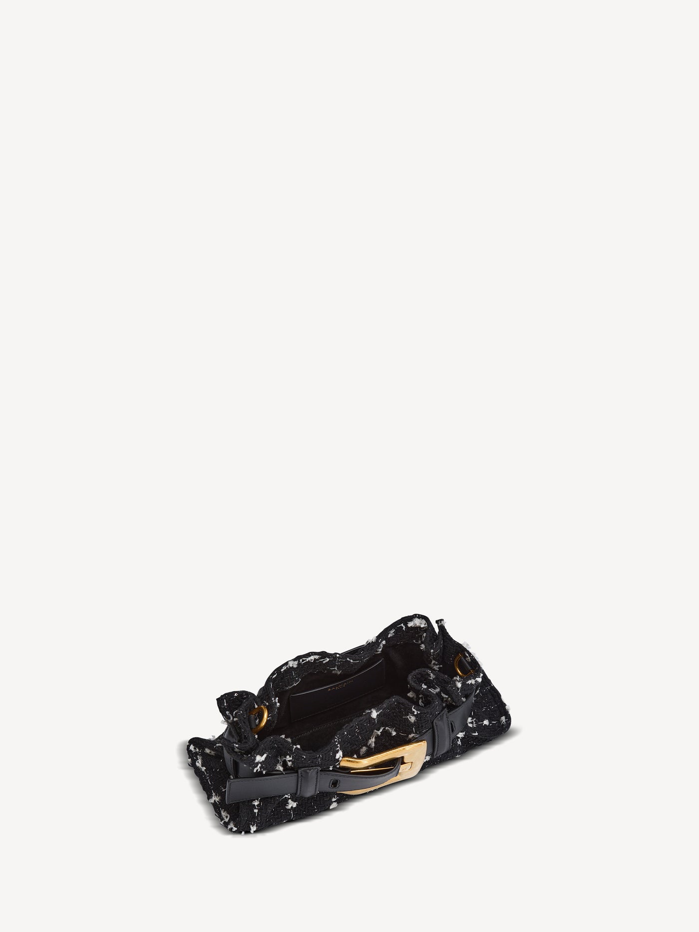 Mini Anthem bag in smooth leather and tweed