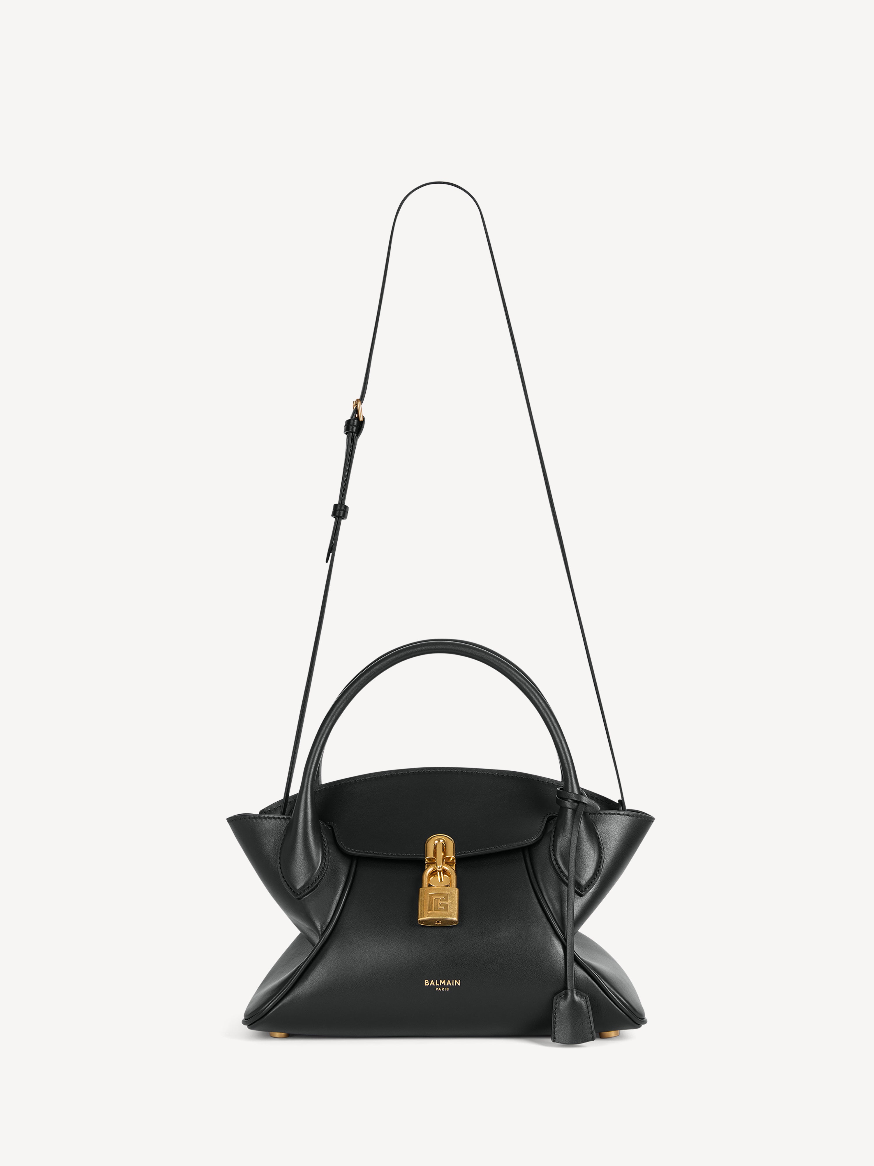 Small Pulse Day bag in smooth leather black - Women | BALMAIN