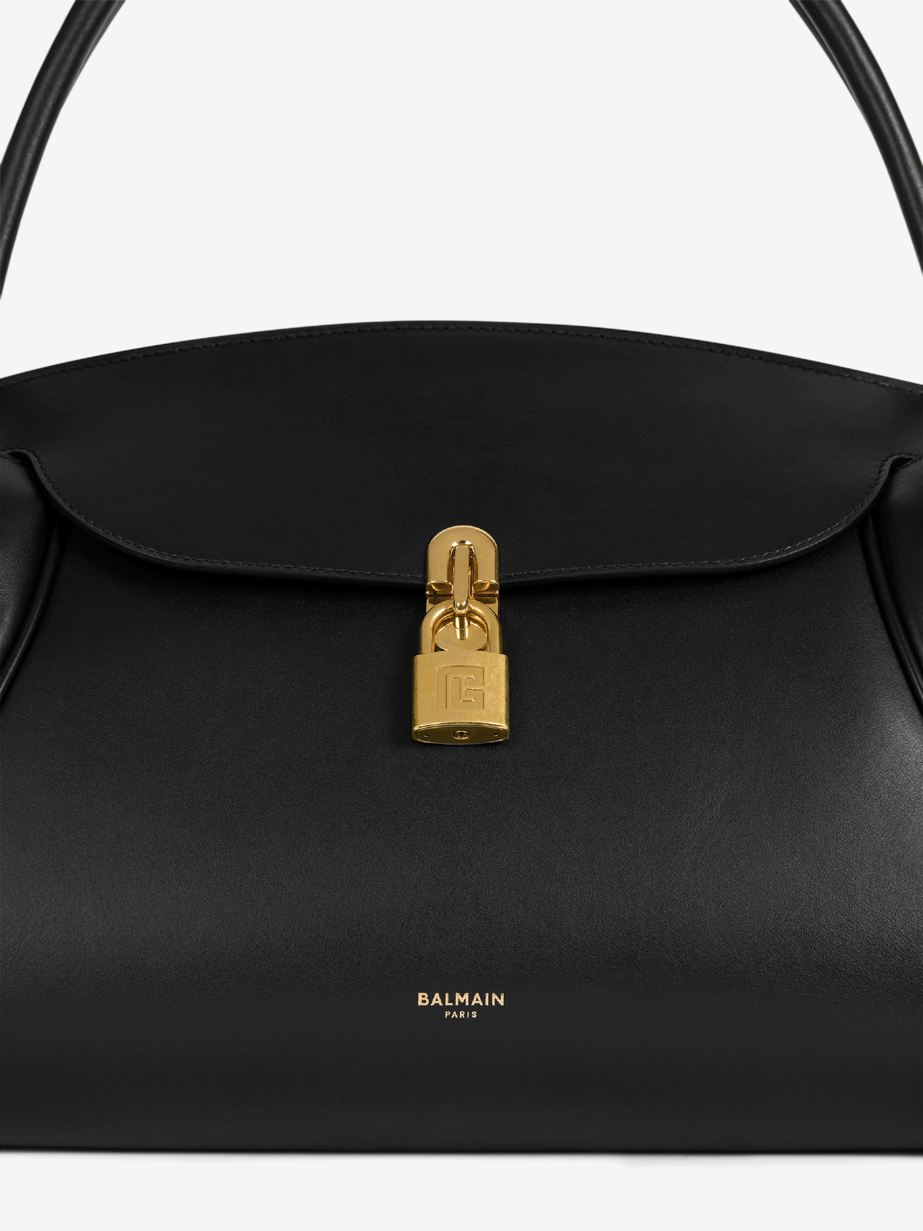 Medium Pulse Day bag in smooth leather black - Women | BALMAIN