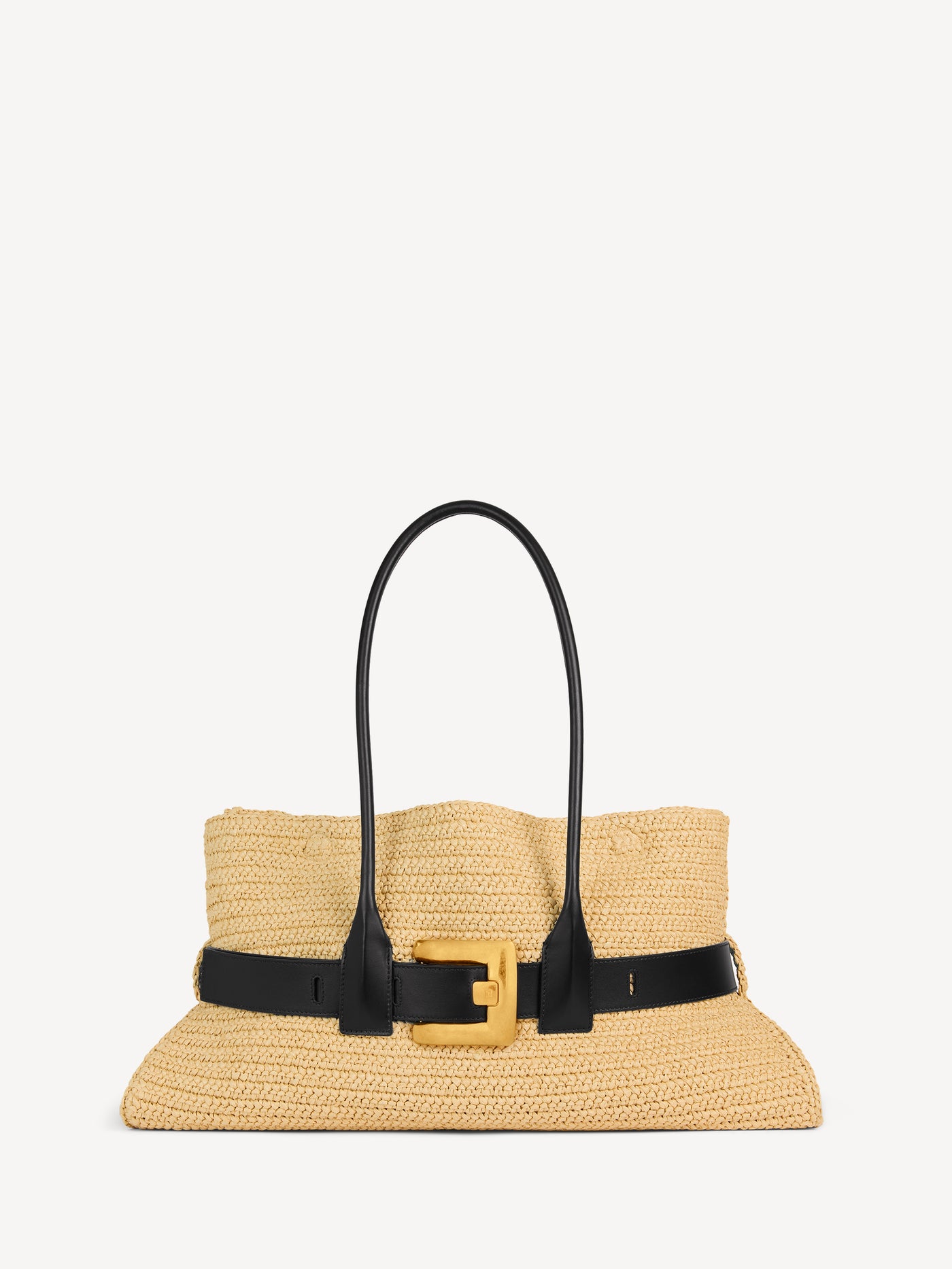 Large Anthem bag in smooth leather and crochet