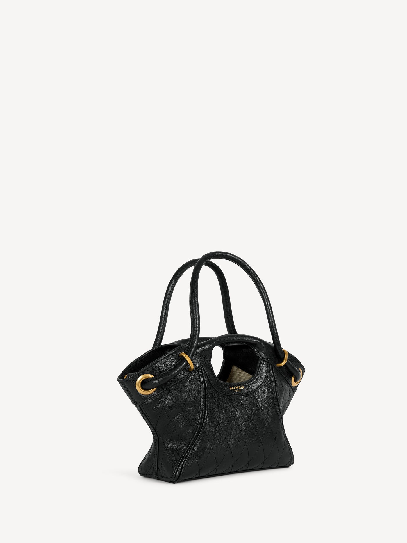 Small Tote in smooth topstitched leather