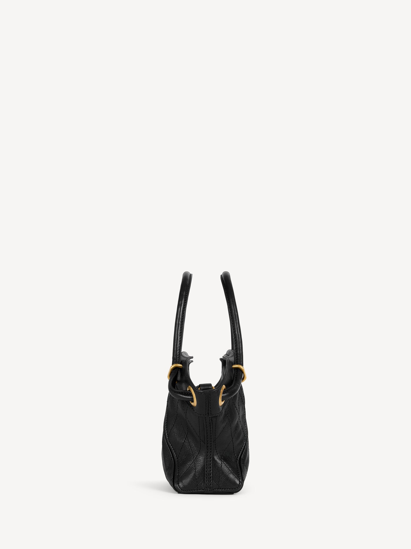 Small Tote in smooth topstitched leather