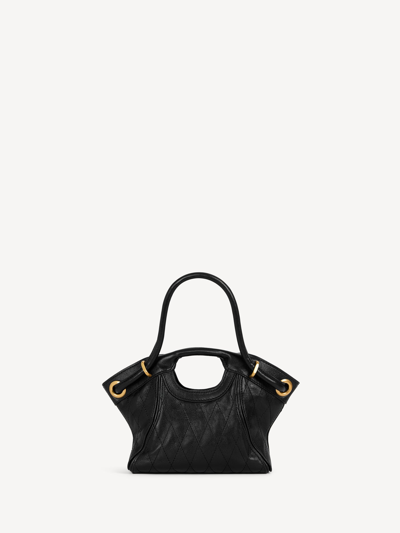 Small Tote in smooth topstitched leather