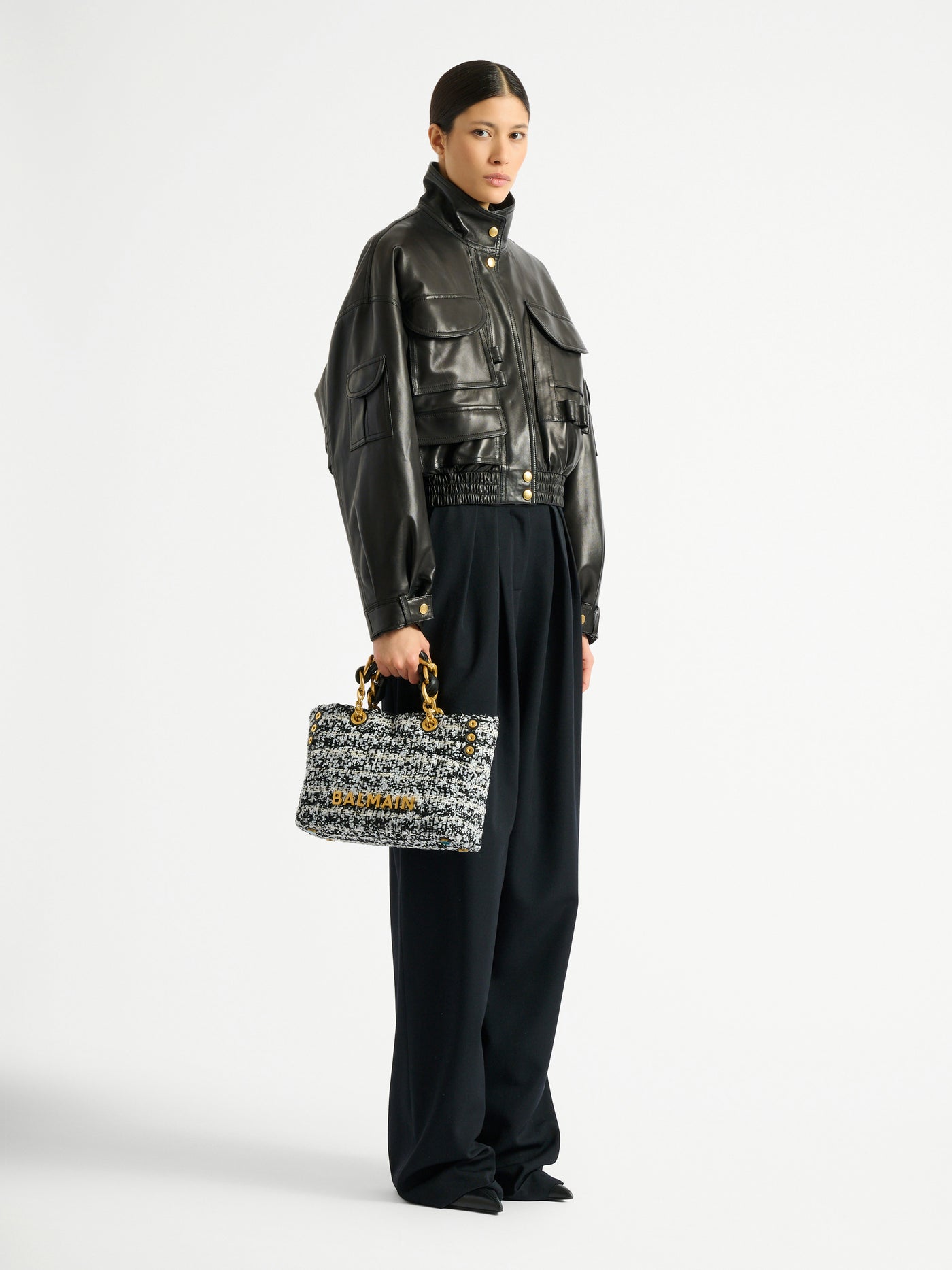 Small 1945 Soft tweed tote bag