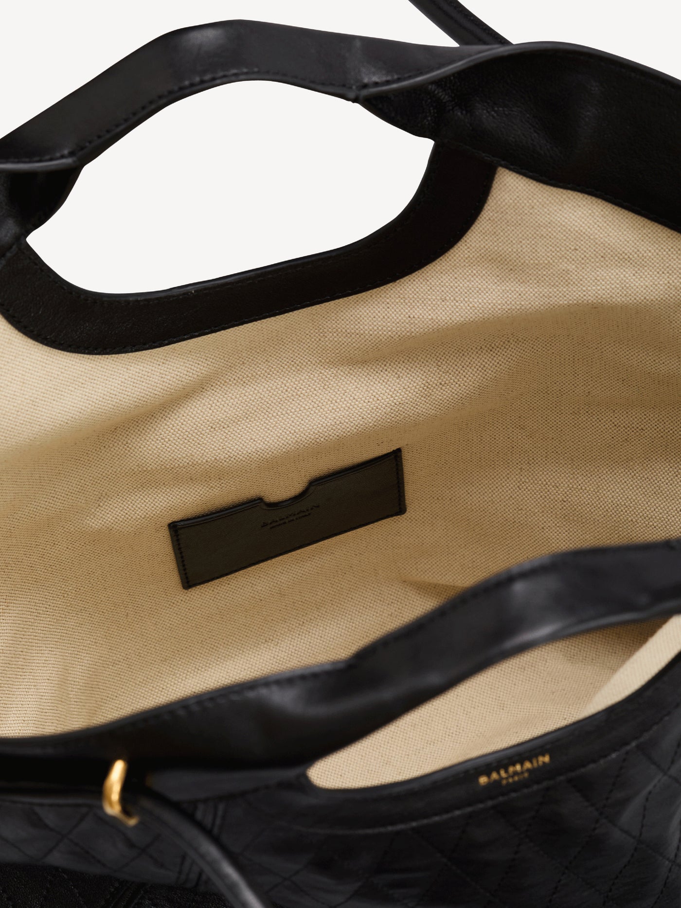 Large Tote in topstitched leather