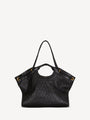 Large Tote in topstitched leather
