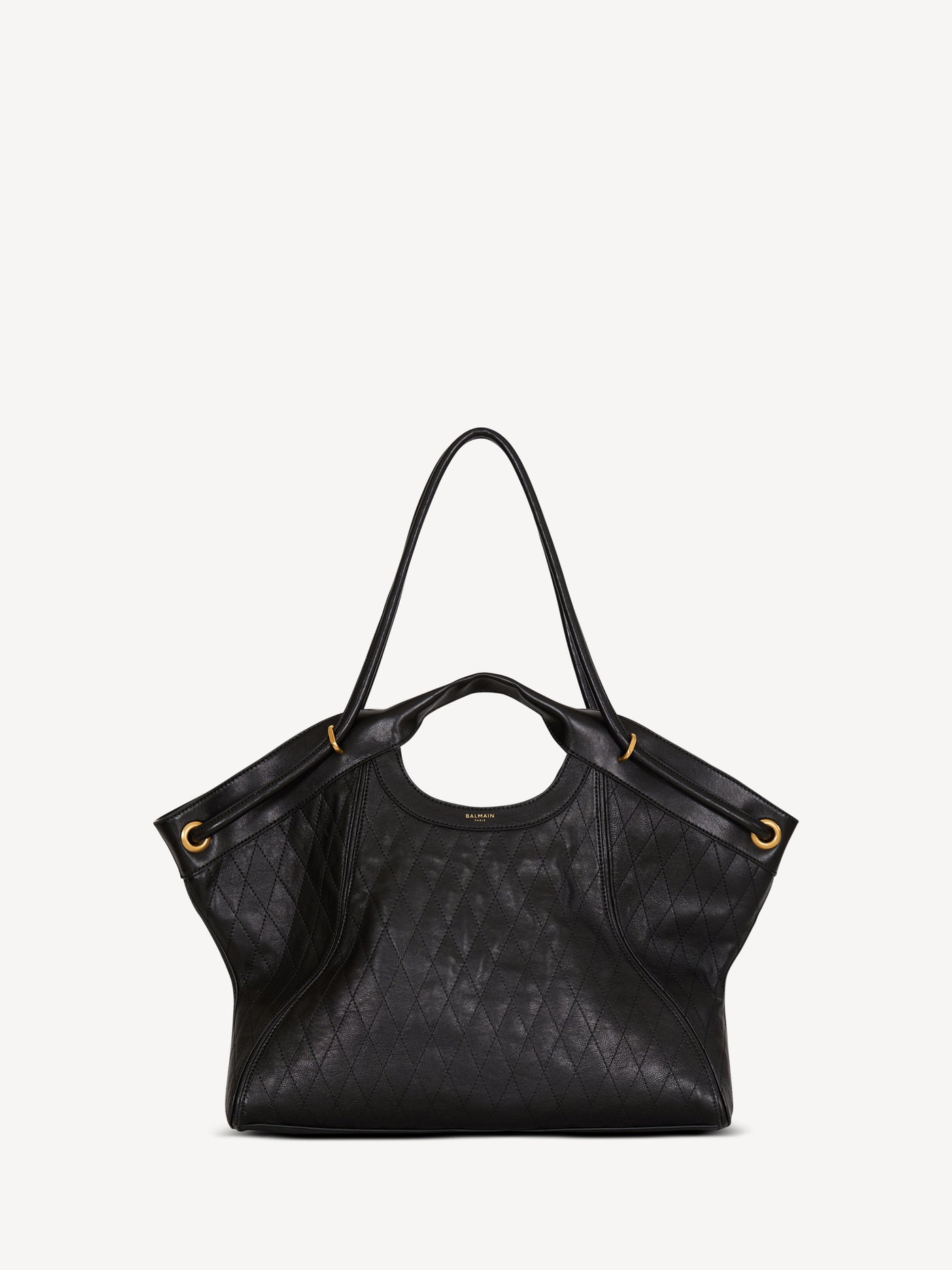 Large Tote in topstitched leather