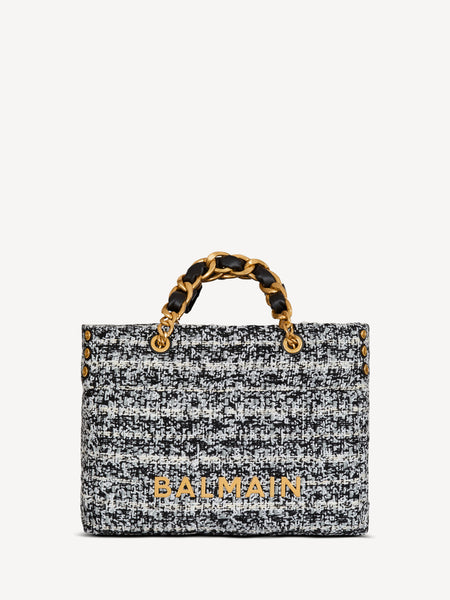 1945 Soft ツイード トートバッグ ブラック - レディース | BALMAIN