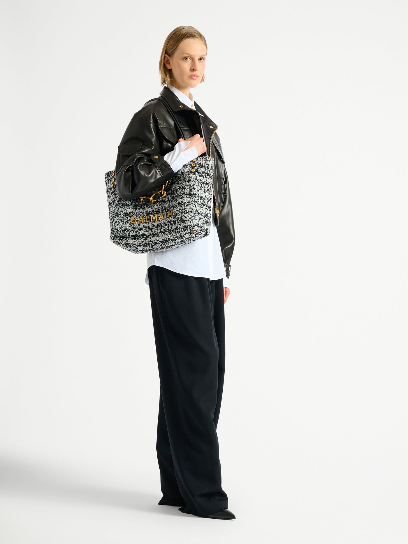 1945 Soft tweed tote bag