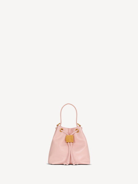 Pulse Bucket bag in smooth leather pink - Women | BALMAIN