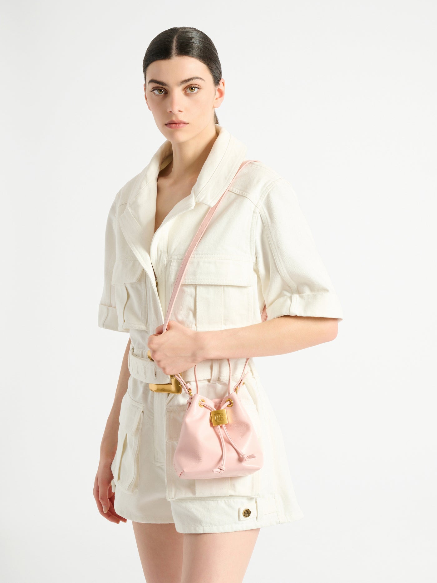 Pulse Bucket bag in smooth leather