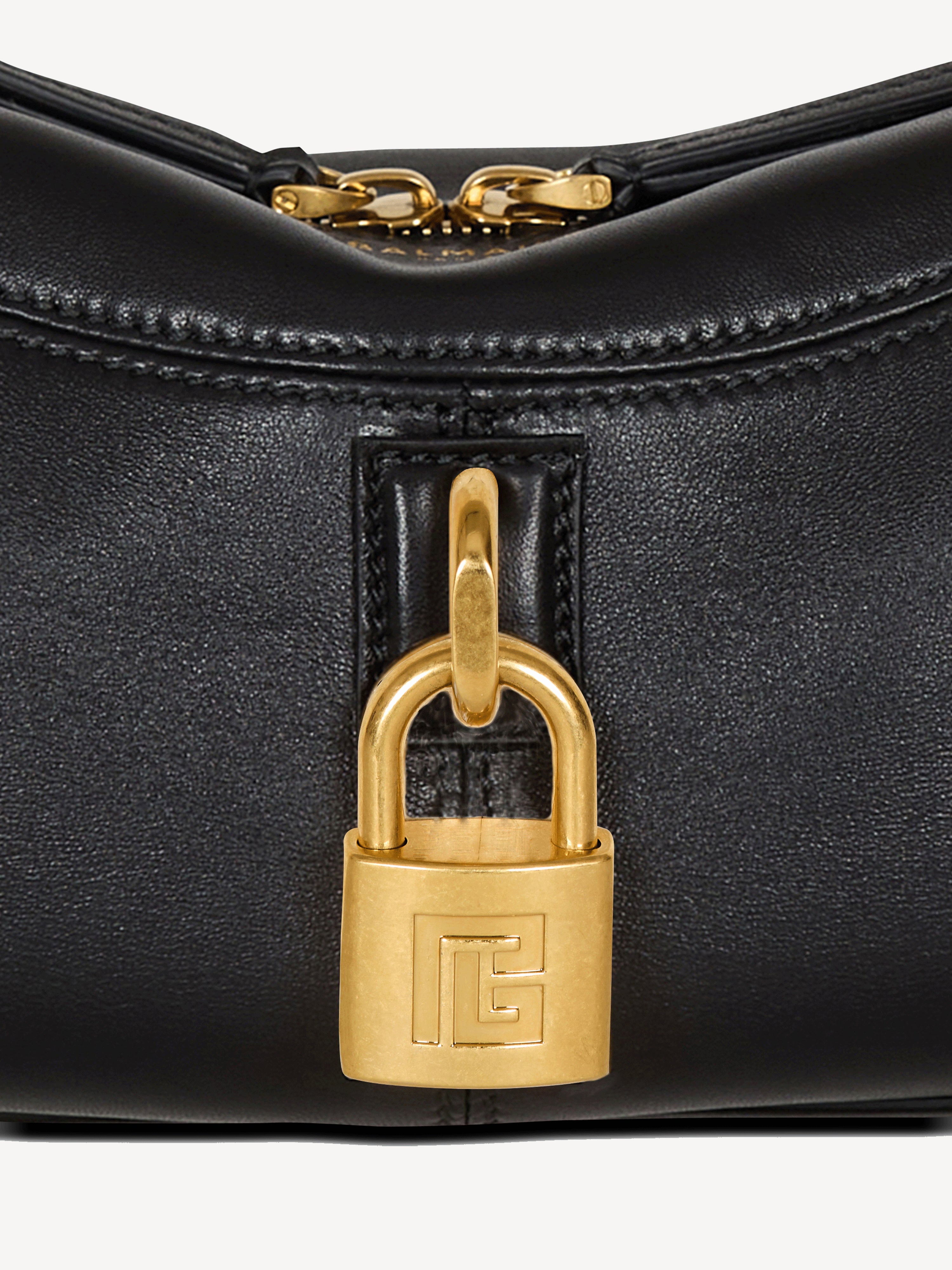 Small Pulse bag in smooth leather black - Women | BALMAIN