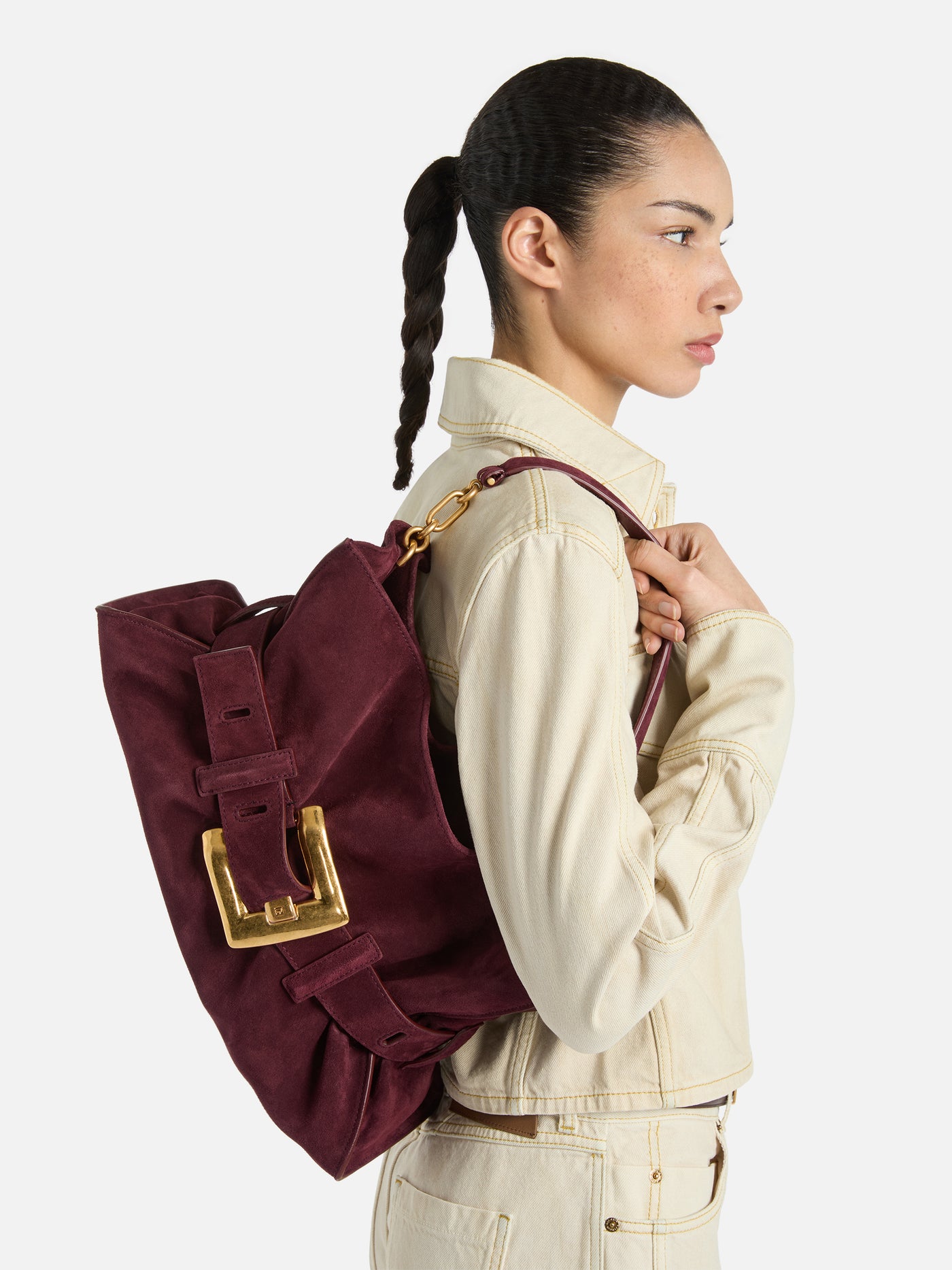 Medium Anthem suede leather bag