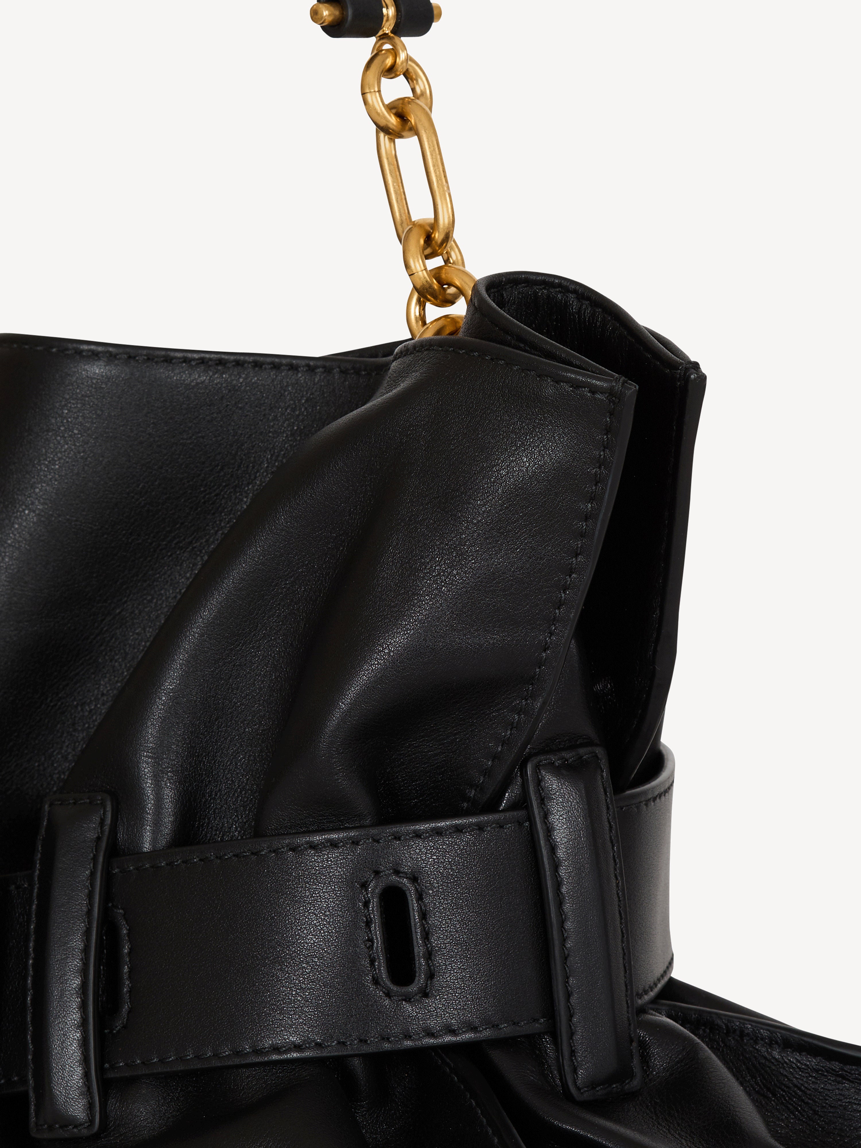 Medium Anthem bag in smooth leather black - Women | BALMAIN