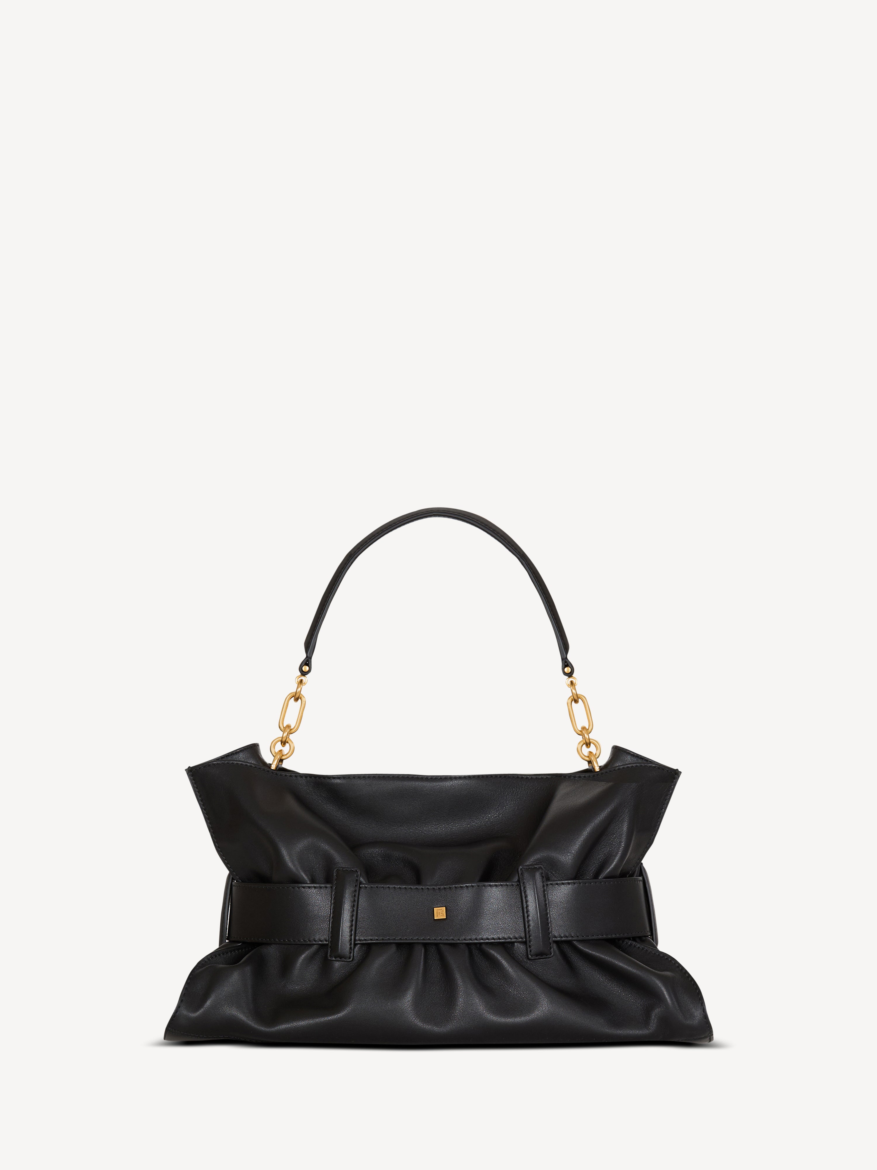 Medium Anthem bag in smooth leather black - Women | BALMAIN
