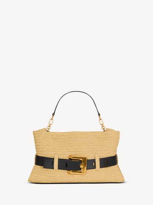 Medium Anthem bag in smooth leather and crochet